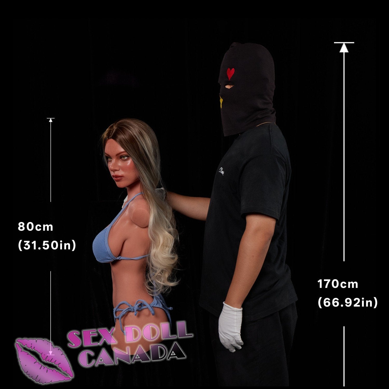 Climax Doll Realistic Sex Doll Blonde Hair Mini Big Tits Breasts
