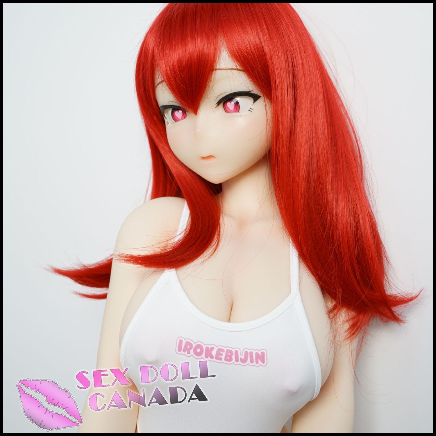 IROKEBIJIN Realistic Sex Doll Red Head Small Waist Mini