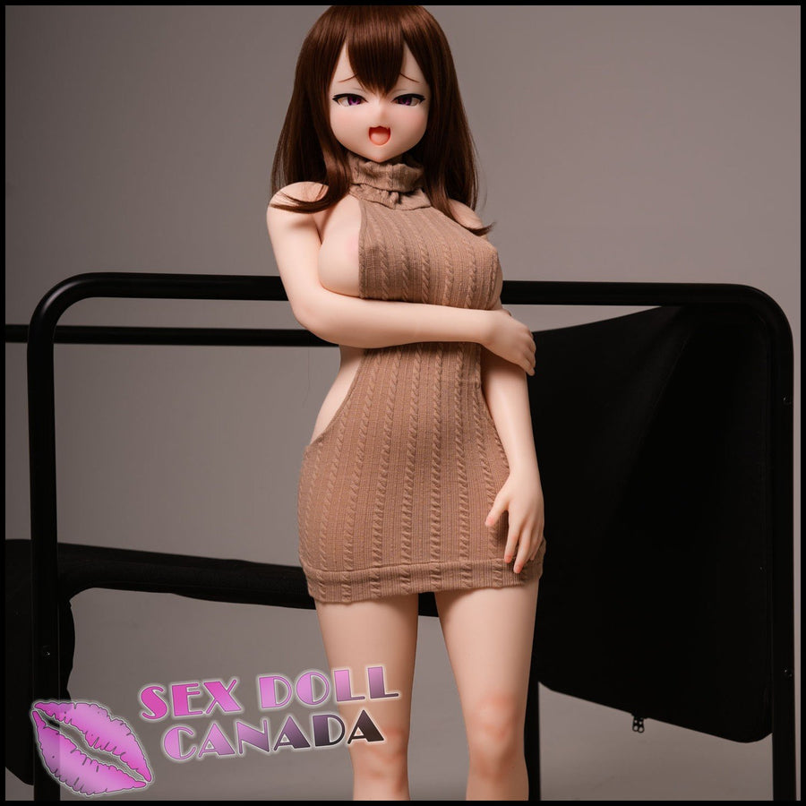 IROKEBIJIN Realistic Sex Doll Brunette Hair Curvy Full Body Small Waist