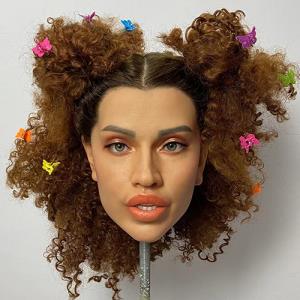Oceana Silicone Head With Implanted Hair and Eyebrows - SD Canada