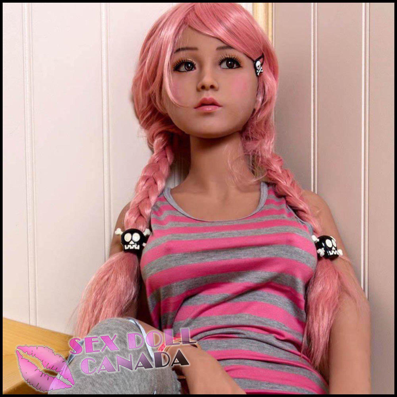 WM Realistic Sex Doll Small Waist Pink  Purple Hair Big Tits  Breasts
