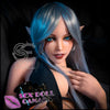 SE DOLL Realistic Sex Doll Gray Silver White Hair Small Waist Elf Fantasy Cosplay