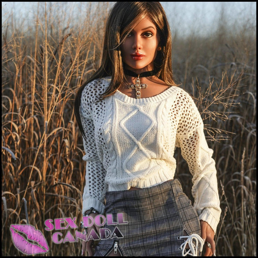 YL Realistic Sex Doll Brunette Hair Curvy Full Body Small Waist