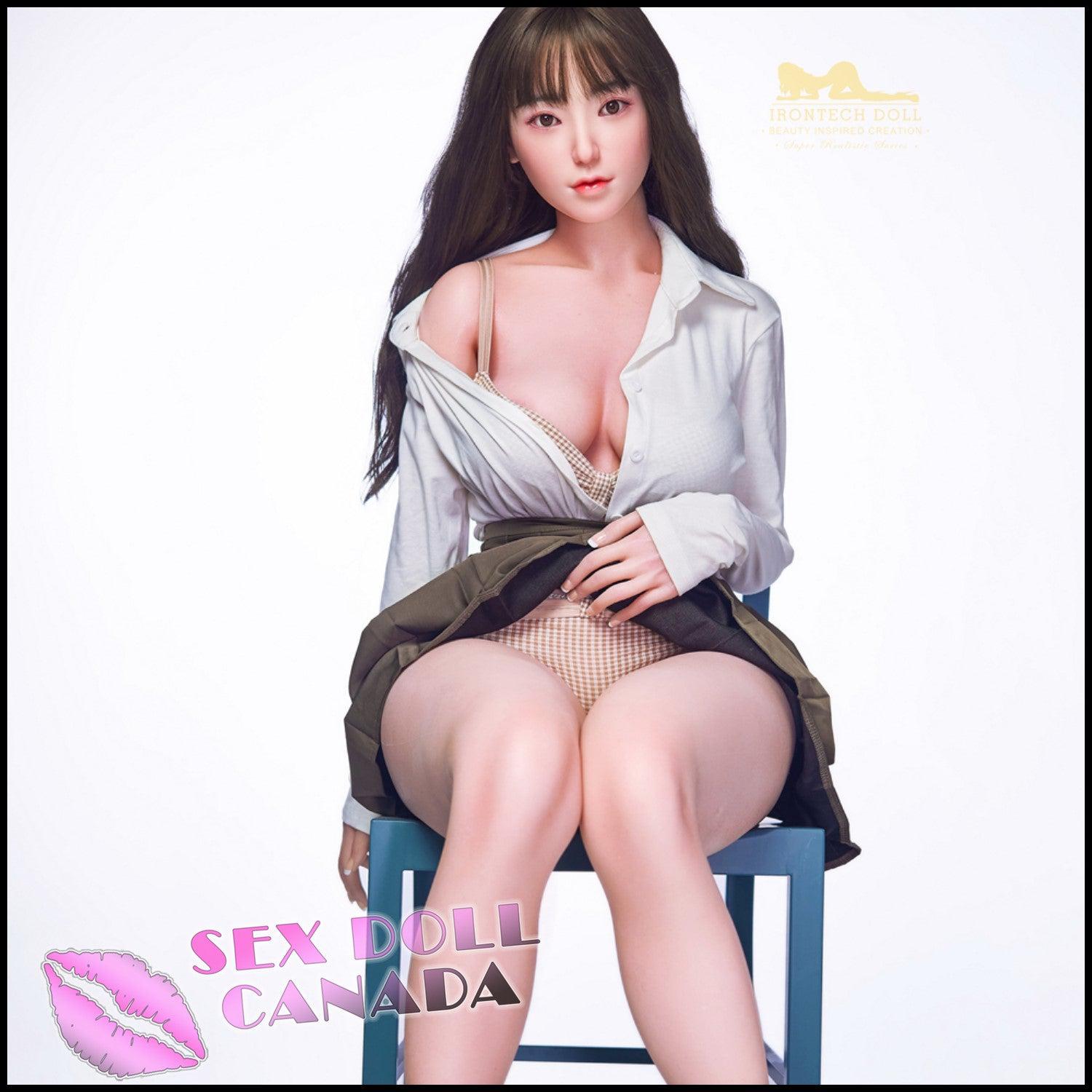 IRONTECH Realistic Sex Doll Short Petite Small Waist Brunette Hair