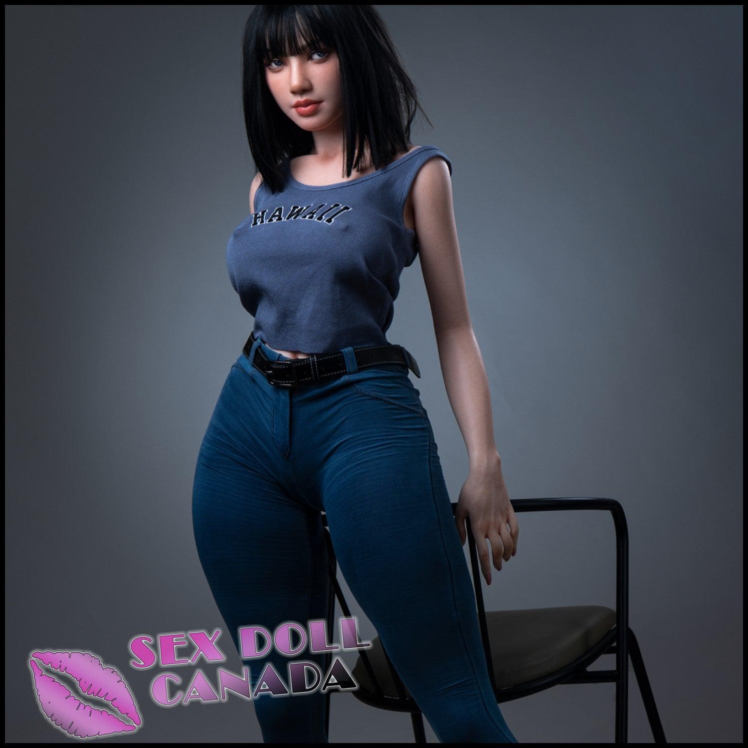 IRONTECH Realistic Sex Doll Small Waist Black Hair Huge Tits Boobs