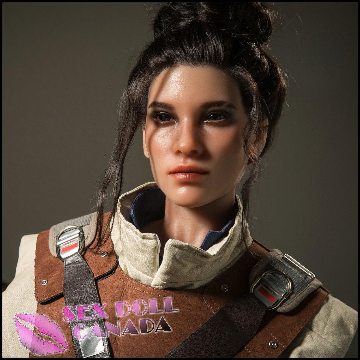 YL Realistic Sex Doll Curvy Full Body Short Petite Brunette Hair