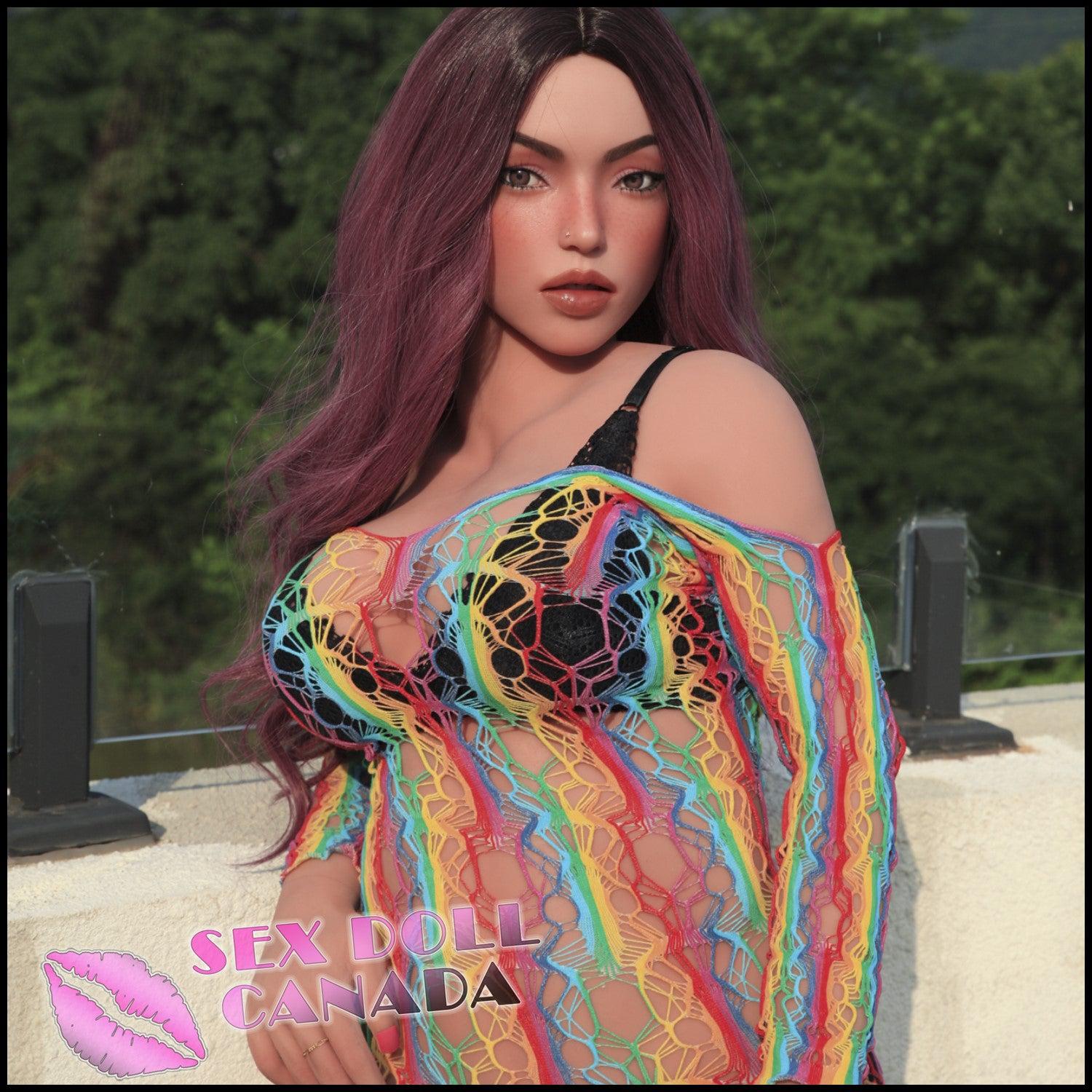 Climax Realistic Sex Doll Big Tits Breasts Pink Purple Hair Western American