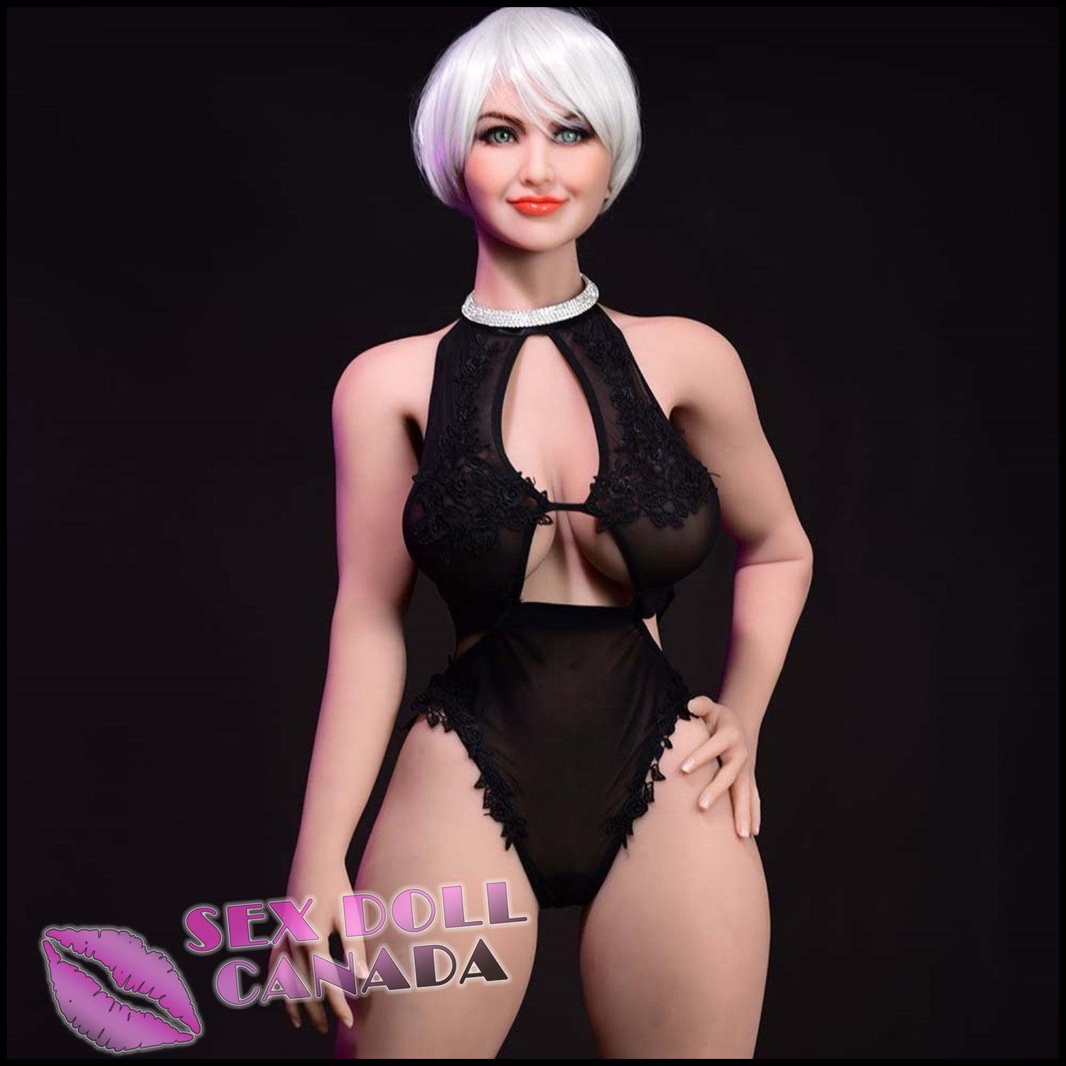 6YE Realistic Sex Doll Big Thick Thighs Gray  Silver  White Hair Big Ass  Butt