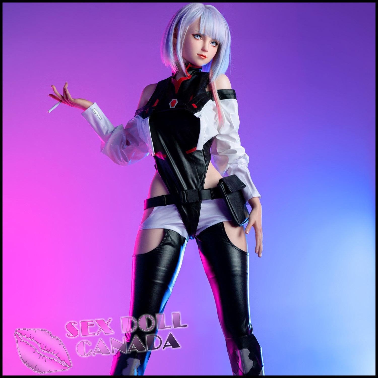 Game Lady Realistic Sex Doll Asian Japanese Chinese Elf Fantasy Cosplay Pink Purple Hair