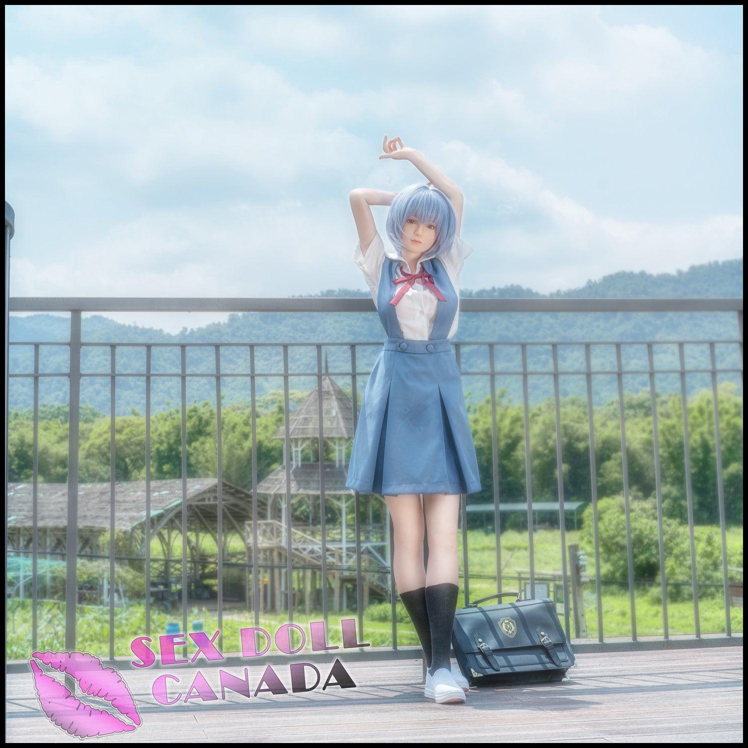 Game Lady Realistic Sex Doll Blue Hair Curvy Full Body Small Waist