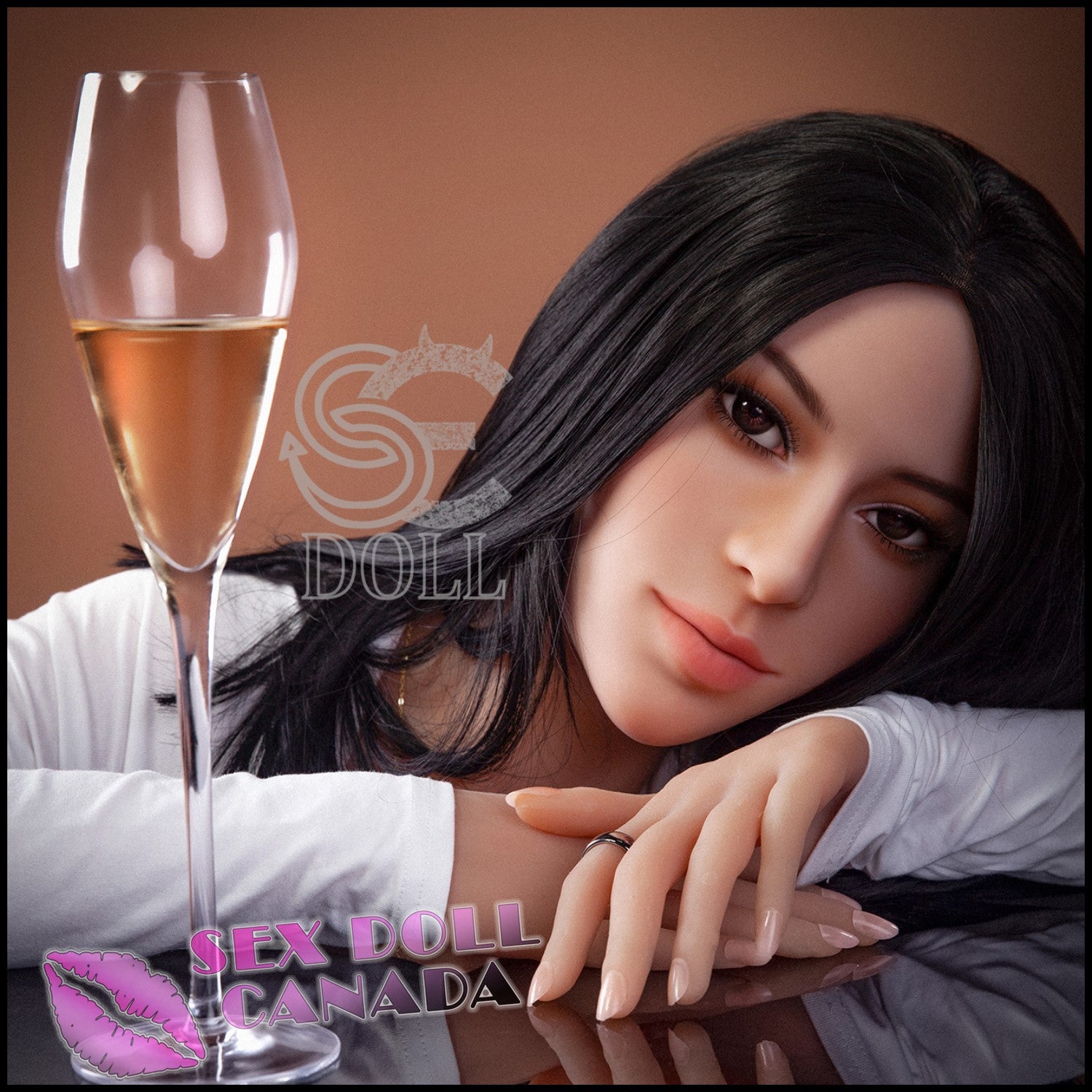 SE DOLL Realistic Sex Doll Black Hair Curvy Full Body Small Waist