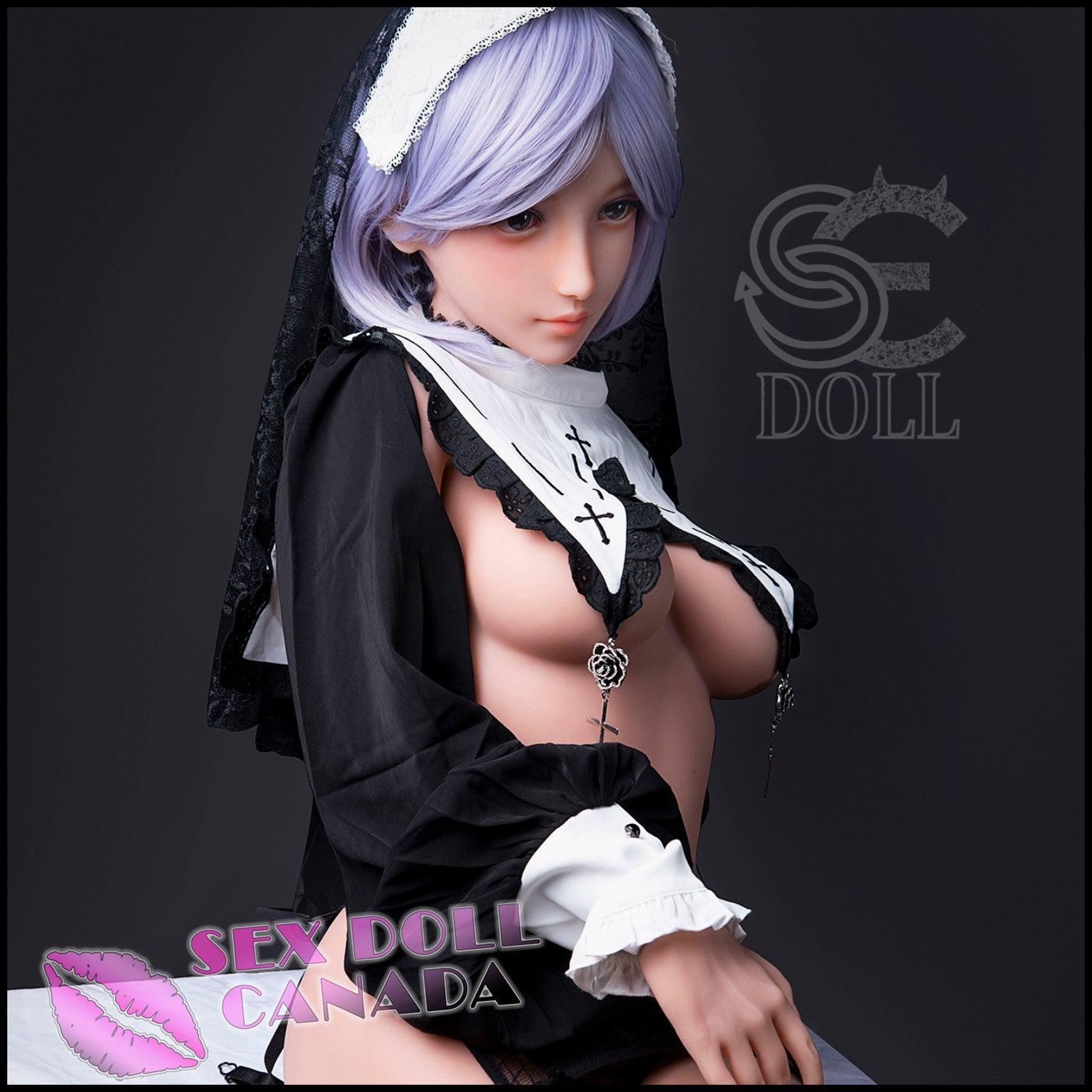 SE DOLL Realistic Sex Doll Skinny Slim Small Waist Pink Purple Hair