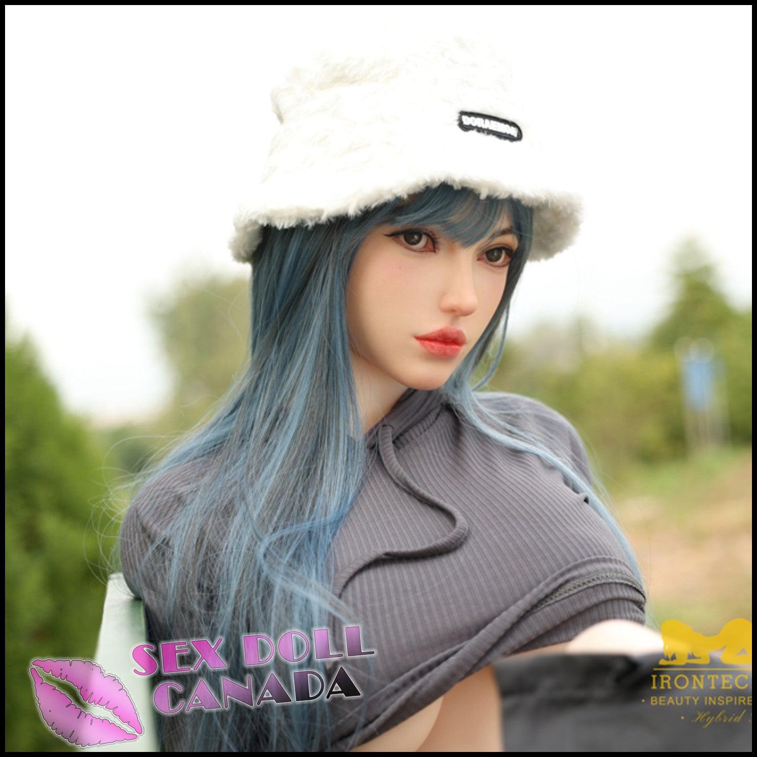 IRONTECH Realistic Sex Doll Curvy Full Body Blue Hair Asian Japanese Chinese