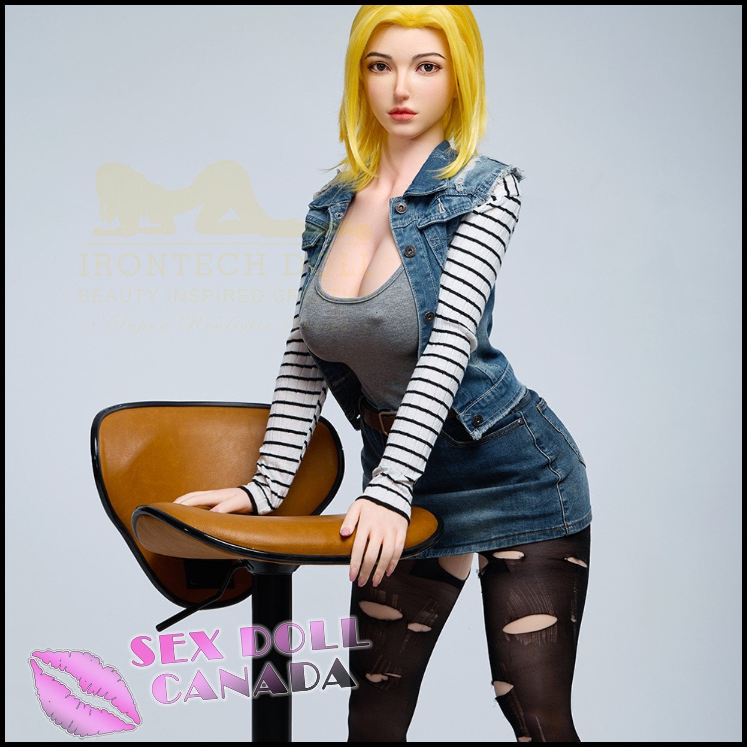 IRONTECH Realistic Sex Doll Elf Fantasy Cosplay Curvy Full Body Blonde Hair