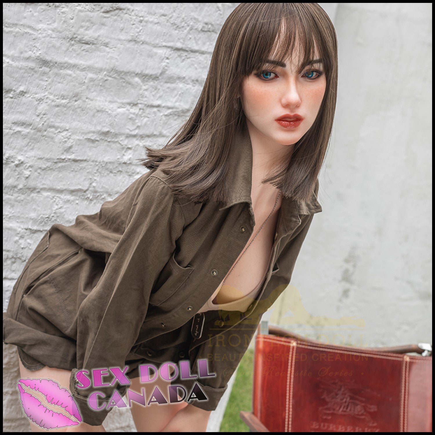 IRONTECH Realistic Sex Doll Huge Tits Boobs Curvy Full Body Brunette Hair