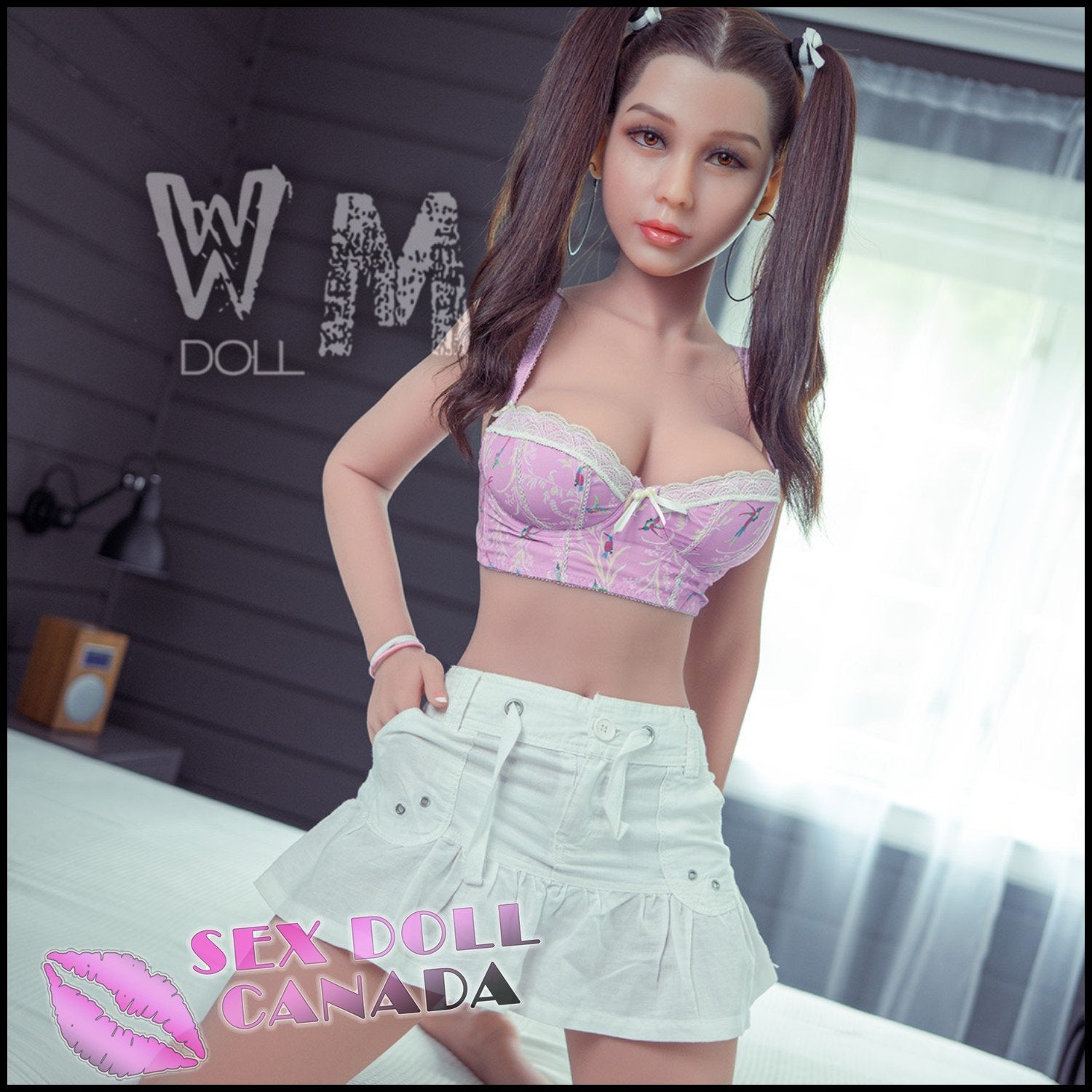 WM Doll Realistic Sex Doll Big Tits Breasts Brunette Hair Curvy Full Body