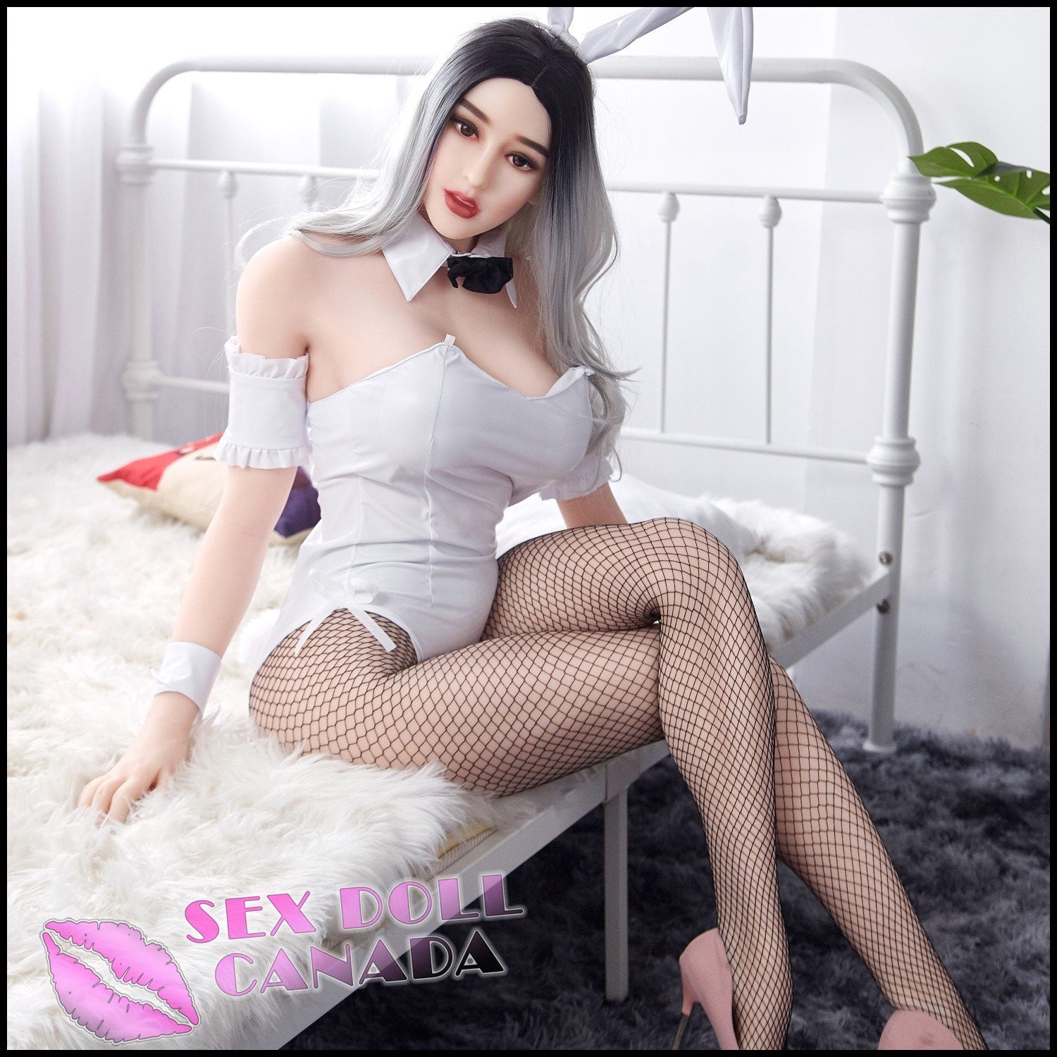 IRONTECH Realistic Sex Doll Gray  Silver  White Hair Fit  Athletic Western  American