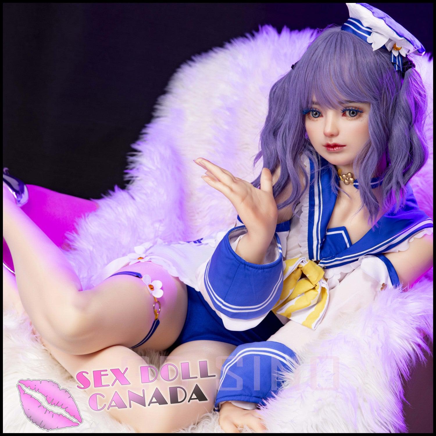 Sino-Doll Realistic Sex Doll Pink Purple Hair Cartoon Hentai Anime Cartoon Hentai Anime