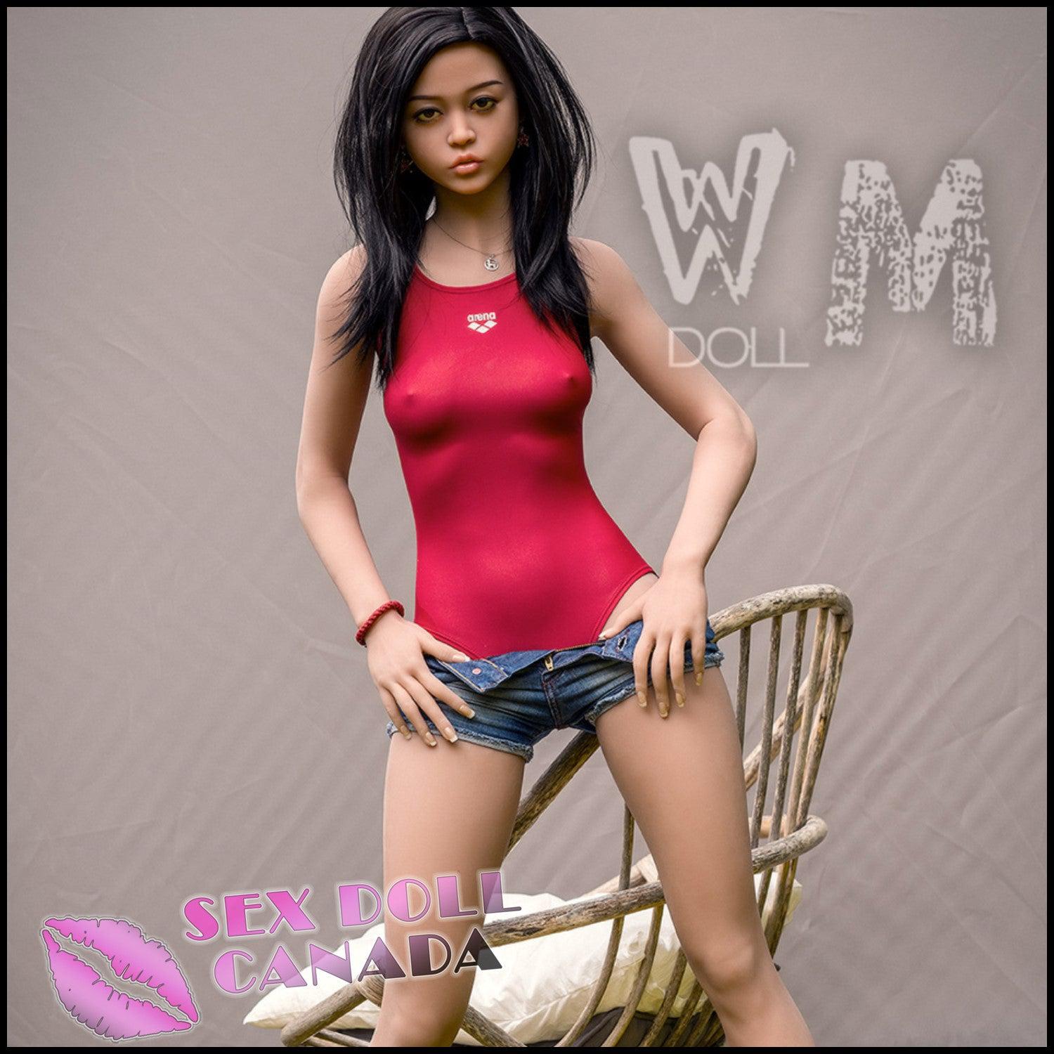 WM Doll Realistic Sex Doll Black Hair Small Tits Boobs Fit Athletic