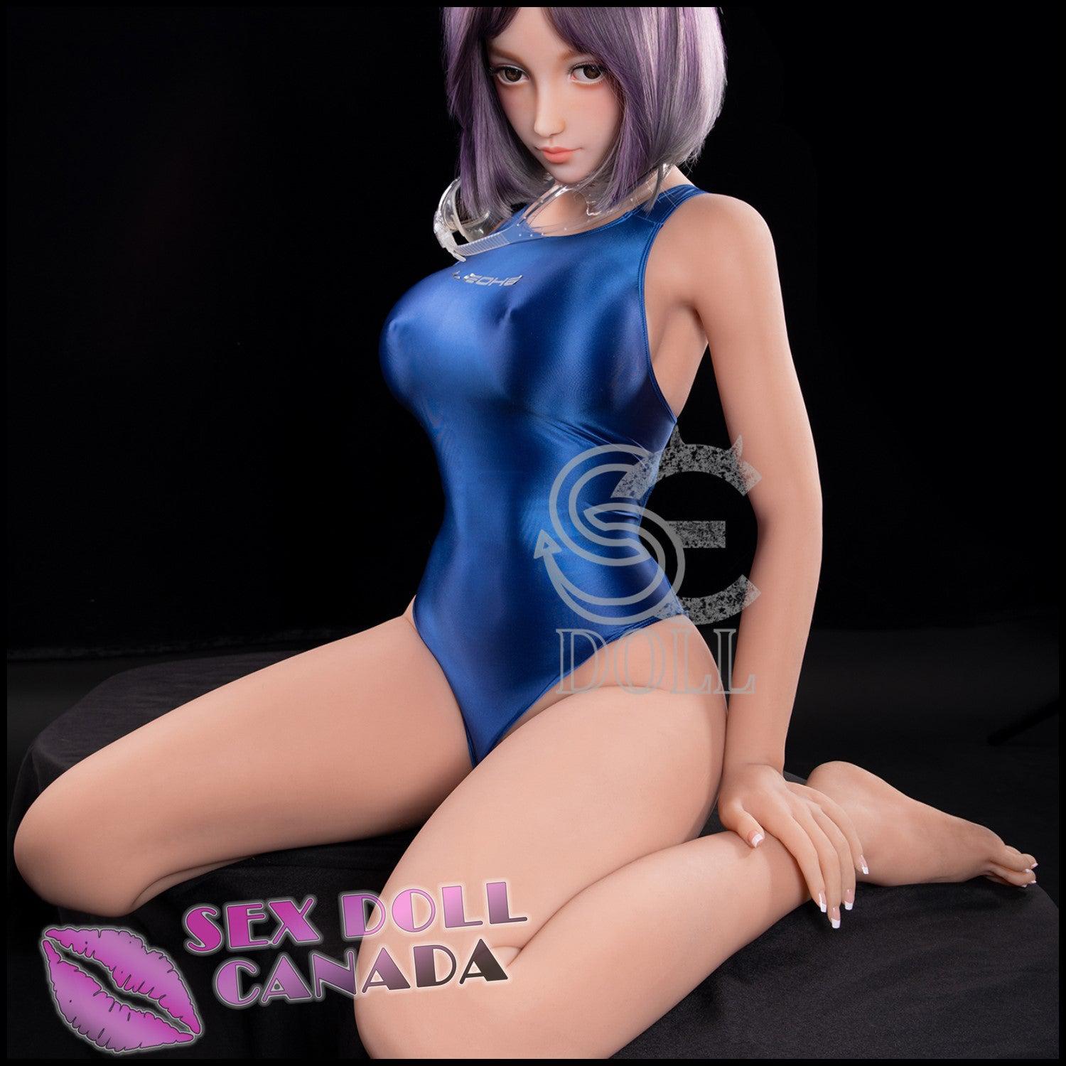 SE DOLL Realistic Sex Doll Pink Purple Hair Small Waist Curvy Full Body
