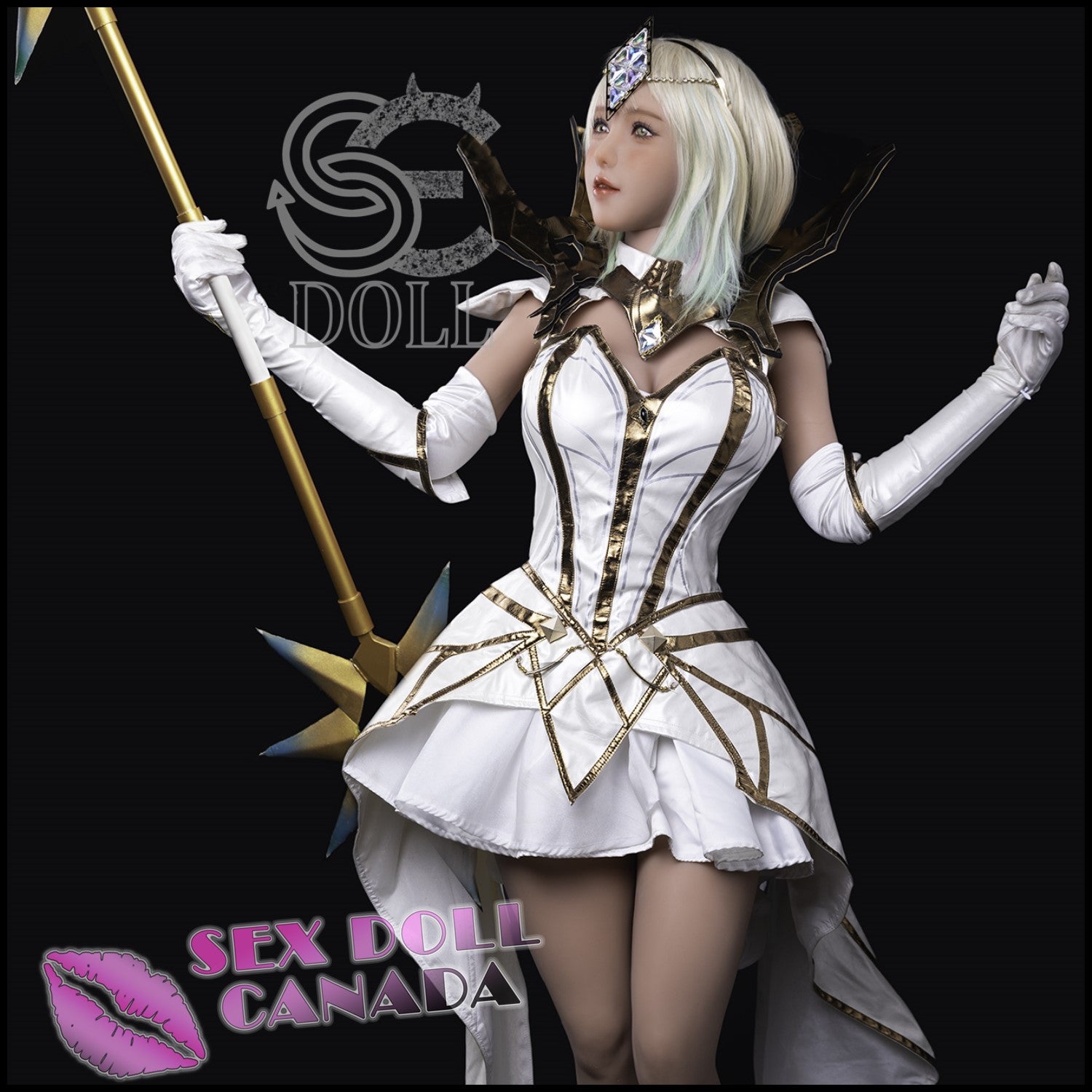 SE DOLL Realistic Sex Doll Blonde Hair Curvy Full Body Elf Fantasy Cosplay