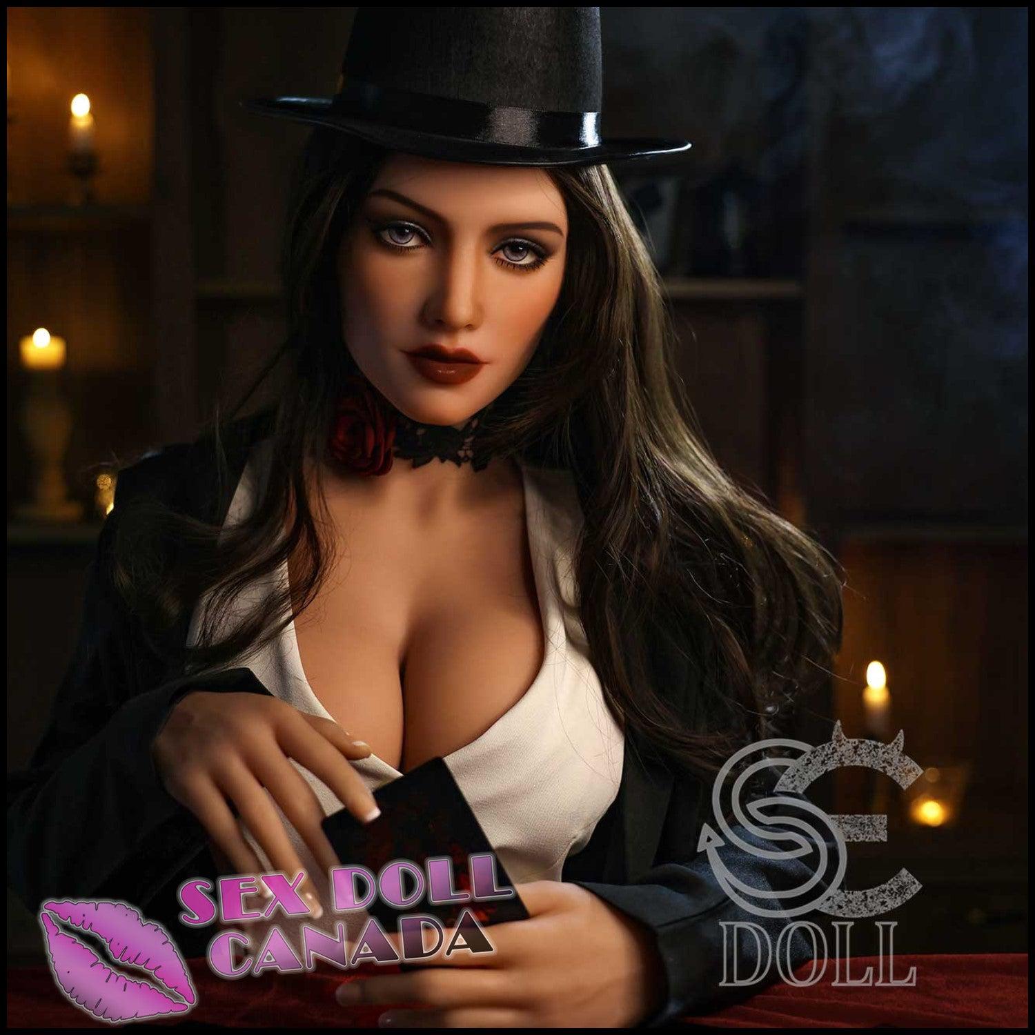 SE DOLL Realistic Sex Doll Small Waist Curvy Full Body Brunette Hair