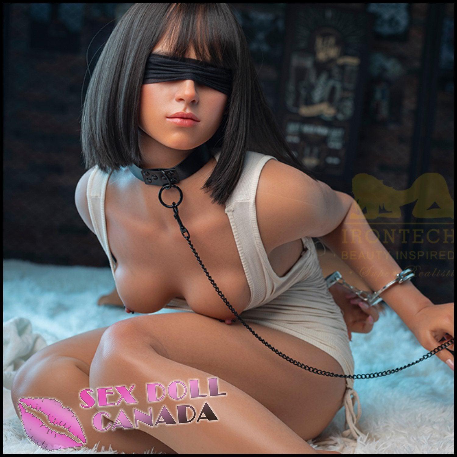 IRONTECH Realistic Sex Doll Black Hair Curvy Full Body Big Tits Breasts