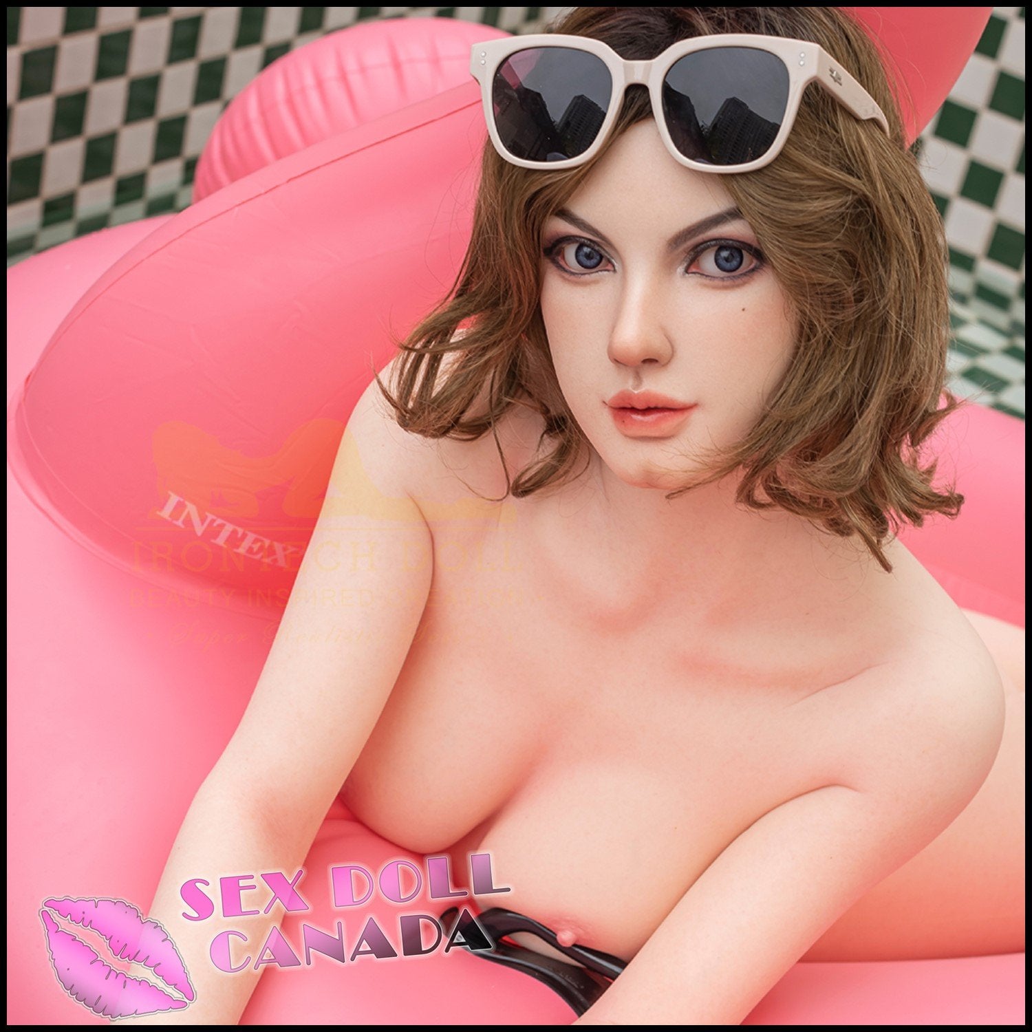 IRONTECH Realistic Sex Doll Brunette Hair Western American Big Tits Breasts
