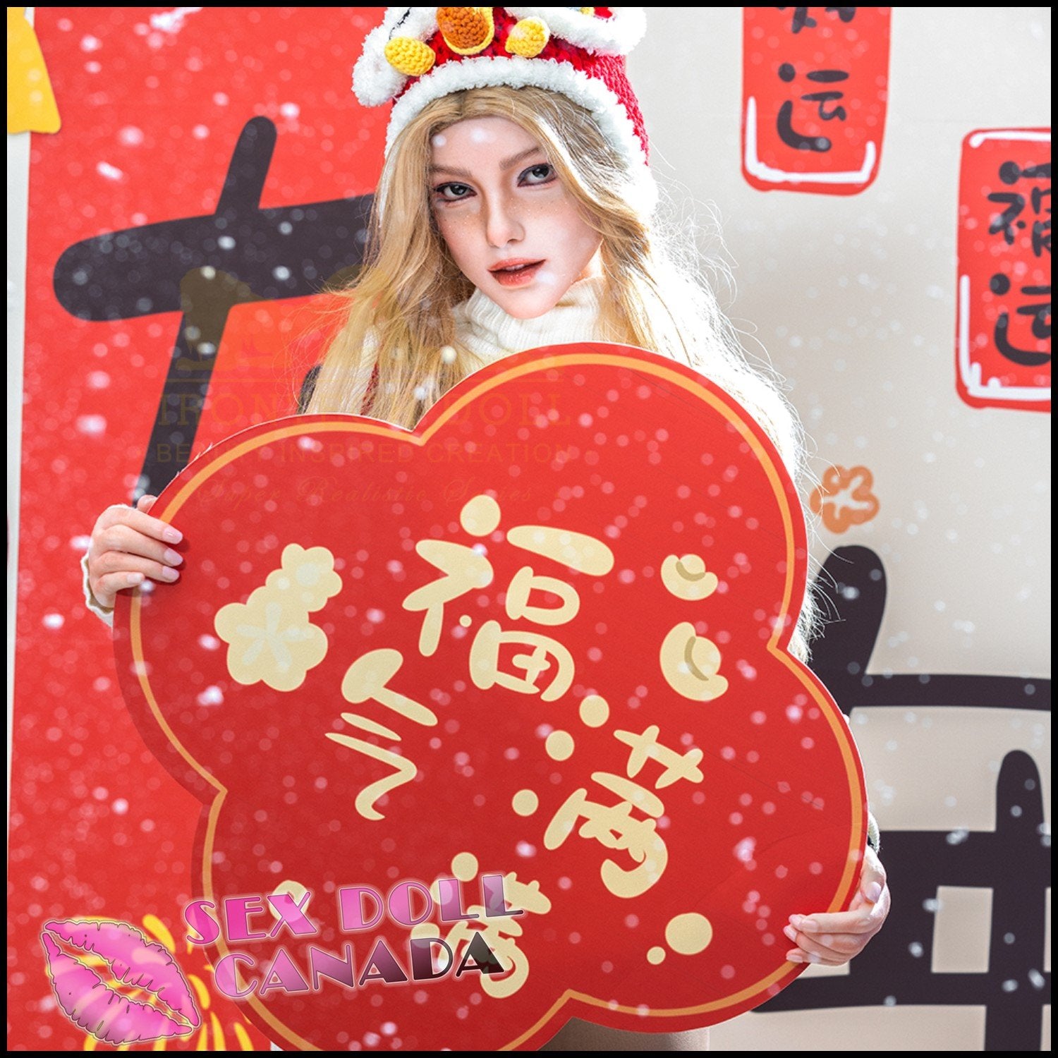 IRONTECH Realistic Sex Doll Blonde Hair Big Tits Breasts Western American