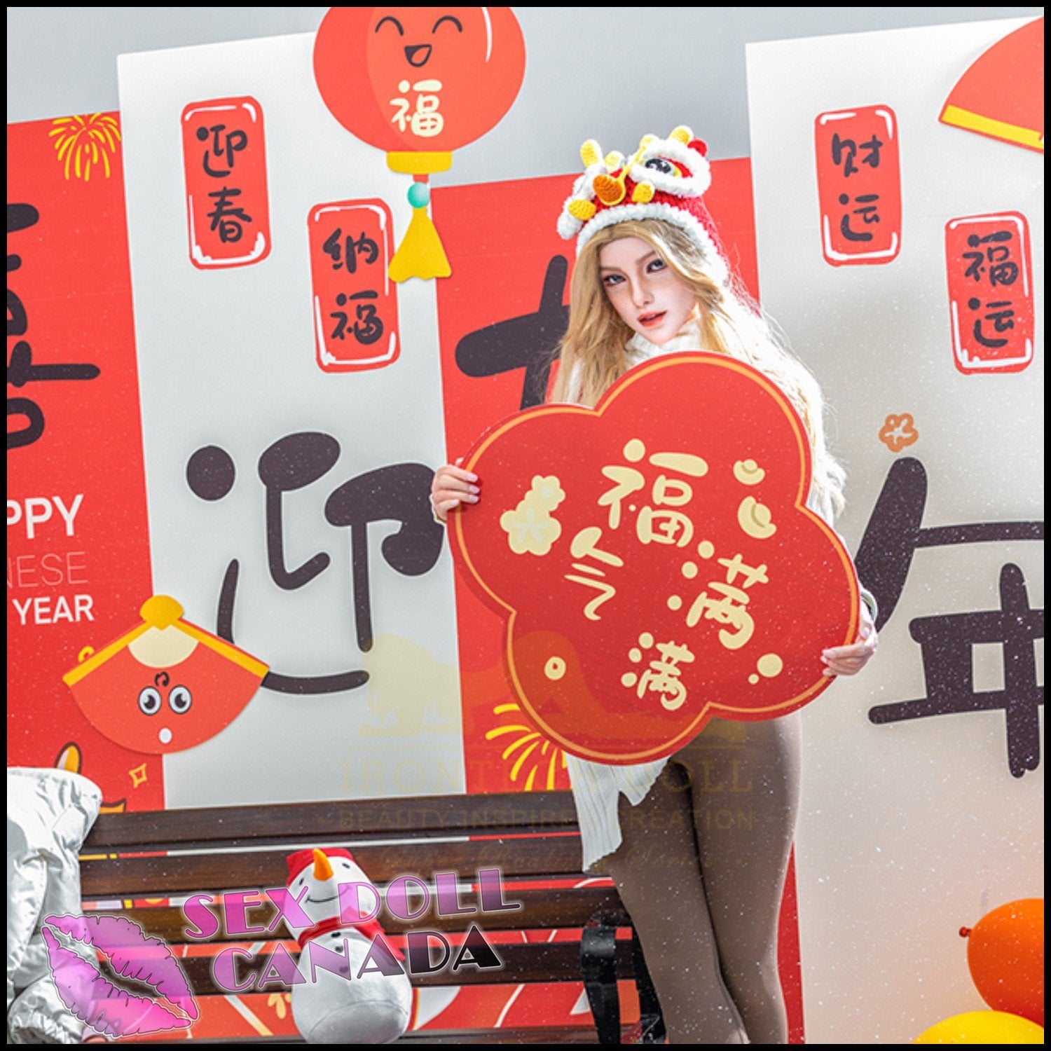 IRONTECH Realistic Sex Doll Blonde Hair Western American Big Tits Breasts