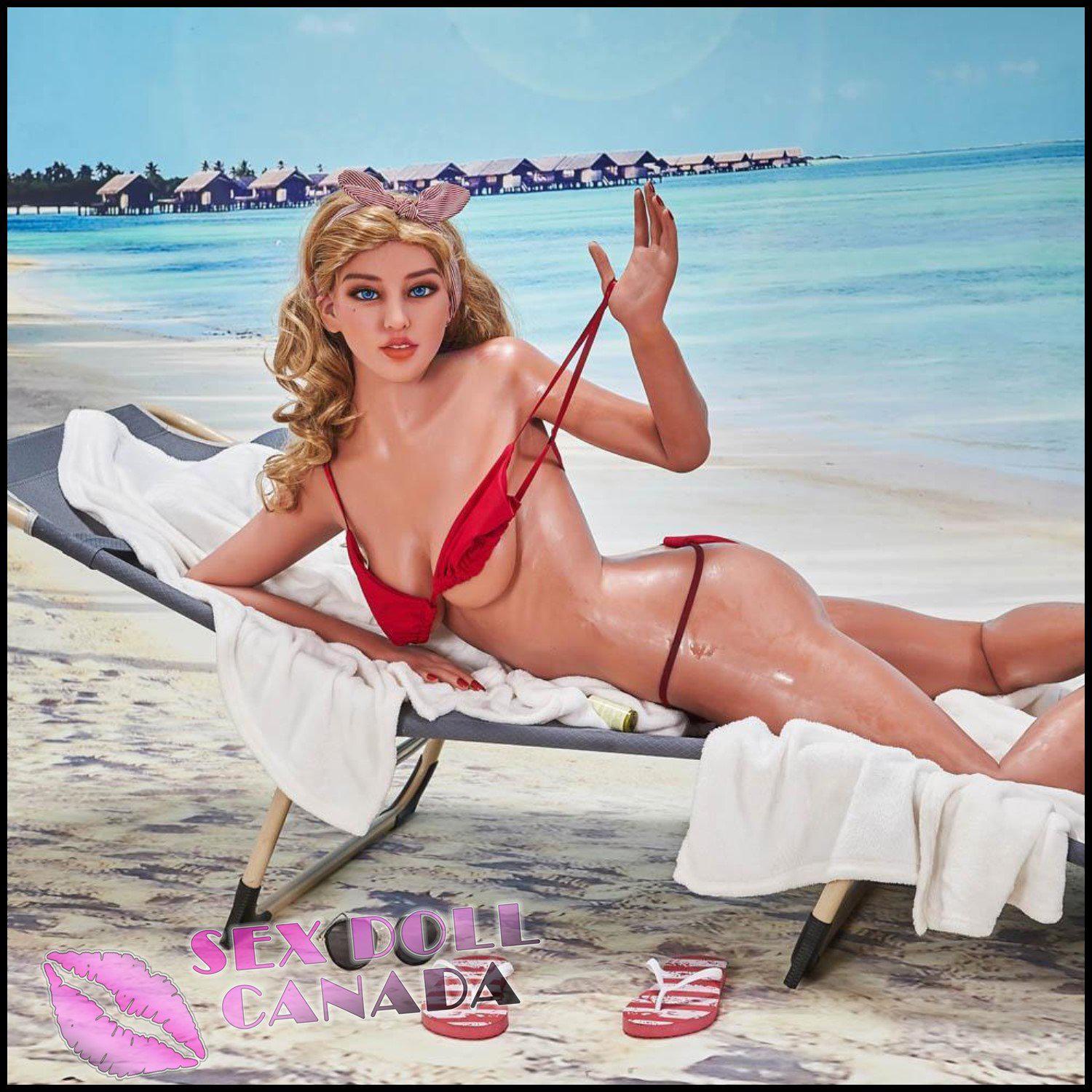 IRONTECH Realistic Sex Doll Blonde Hair Small Tits  Boobs Fit  Athletic