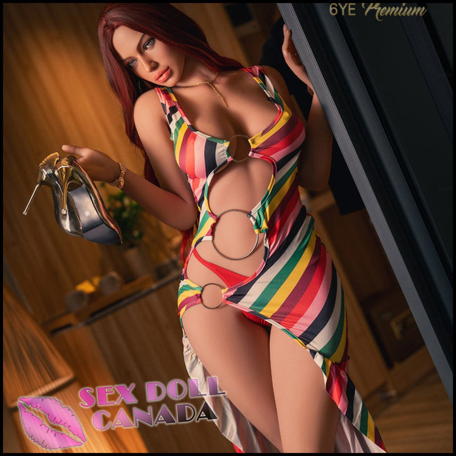 6YE Realistic Sex Doll Curvy Full Body Red Head Big Tits Breasts