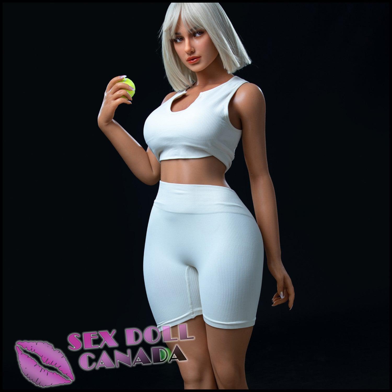 IRONTECH Realistic Sex Doll Western American Curvy Full Body Gray Silver White Hair