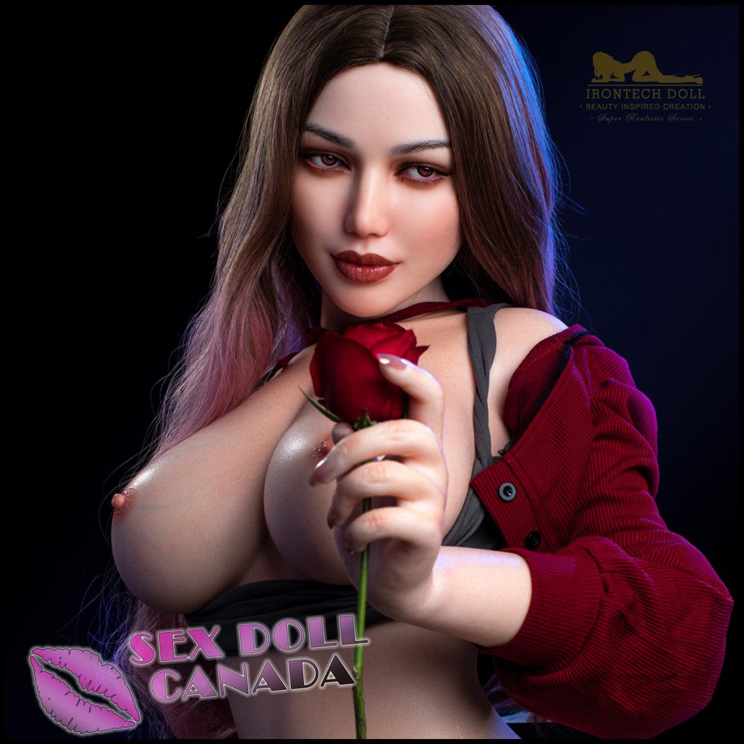 IRONTECH Realistic Sex Doll Huge Tits Boobs Brunette Hair Western American