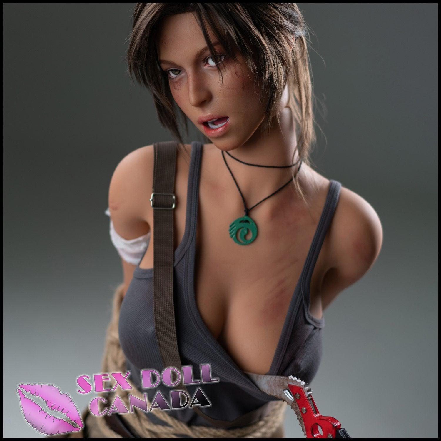 Game Lady Realistic Sex Doll Brunette Hair Western American Huge Tits Boobs
