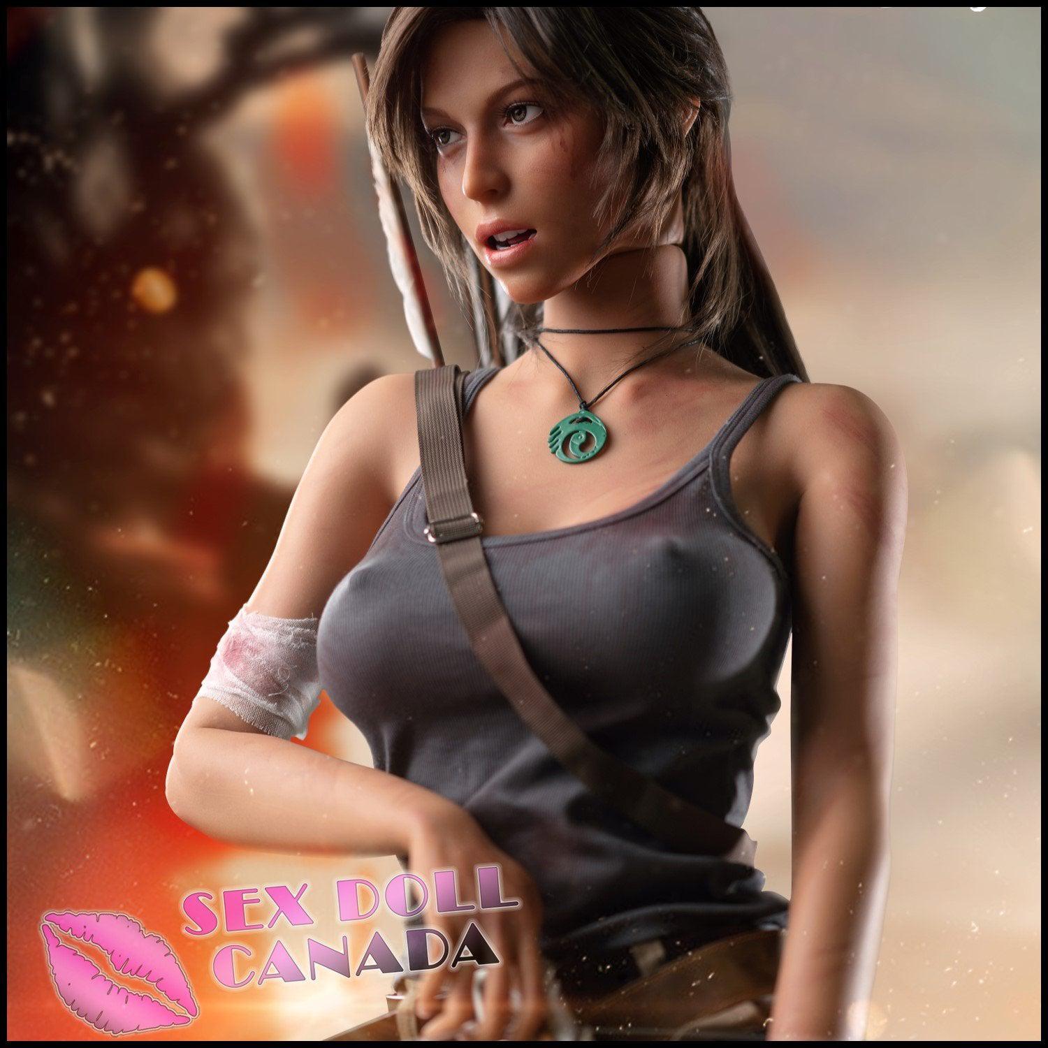 Game Lady Realistic Sex Doll Huge Tits Boobs Brunette Hair Small Waist