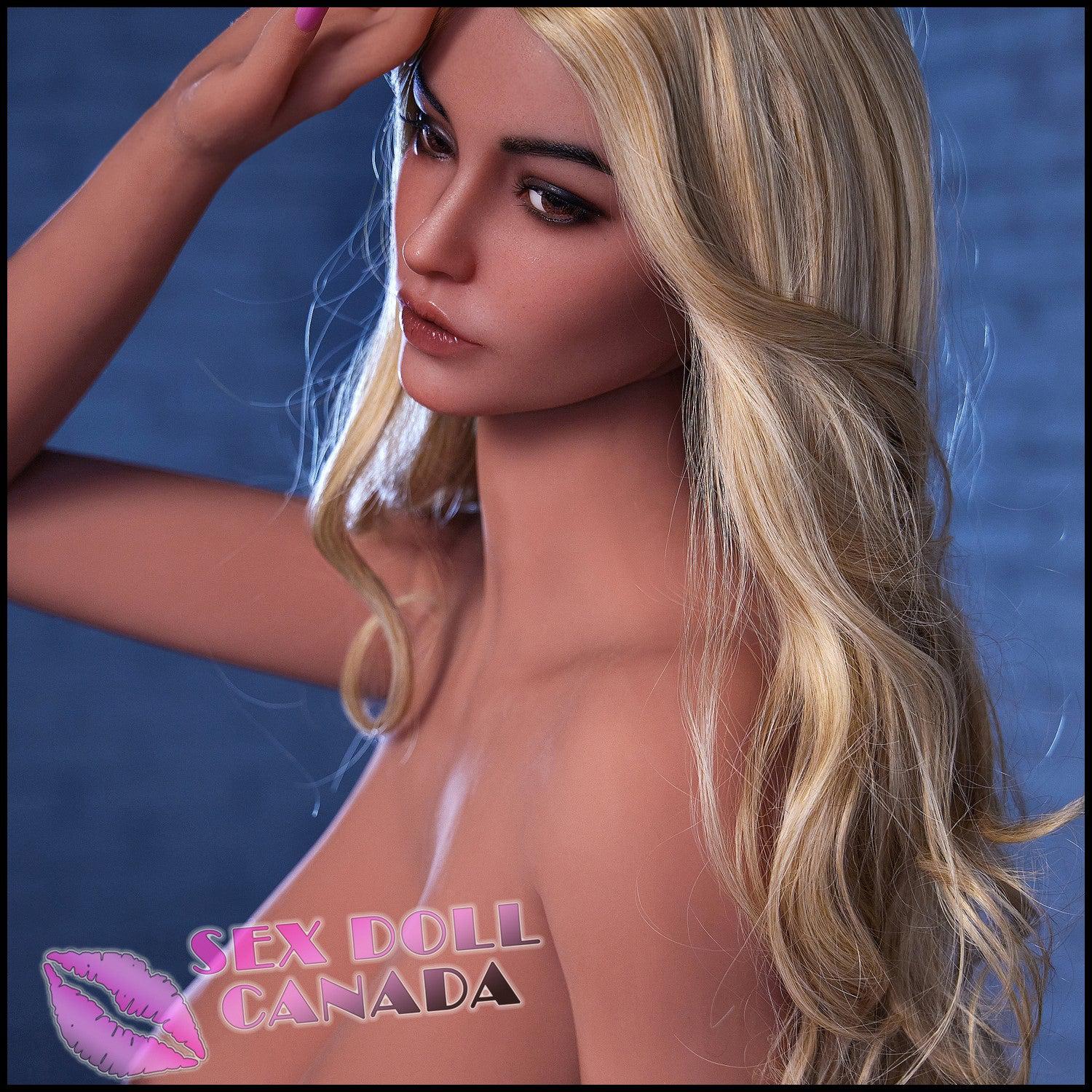 6YE Realistic Sex Doll Blonde Hair Small Waist BBW Chubby Fat