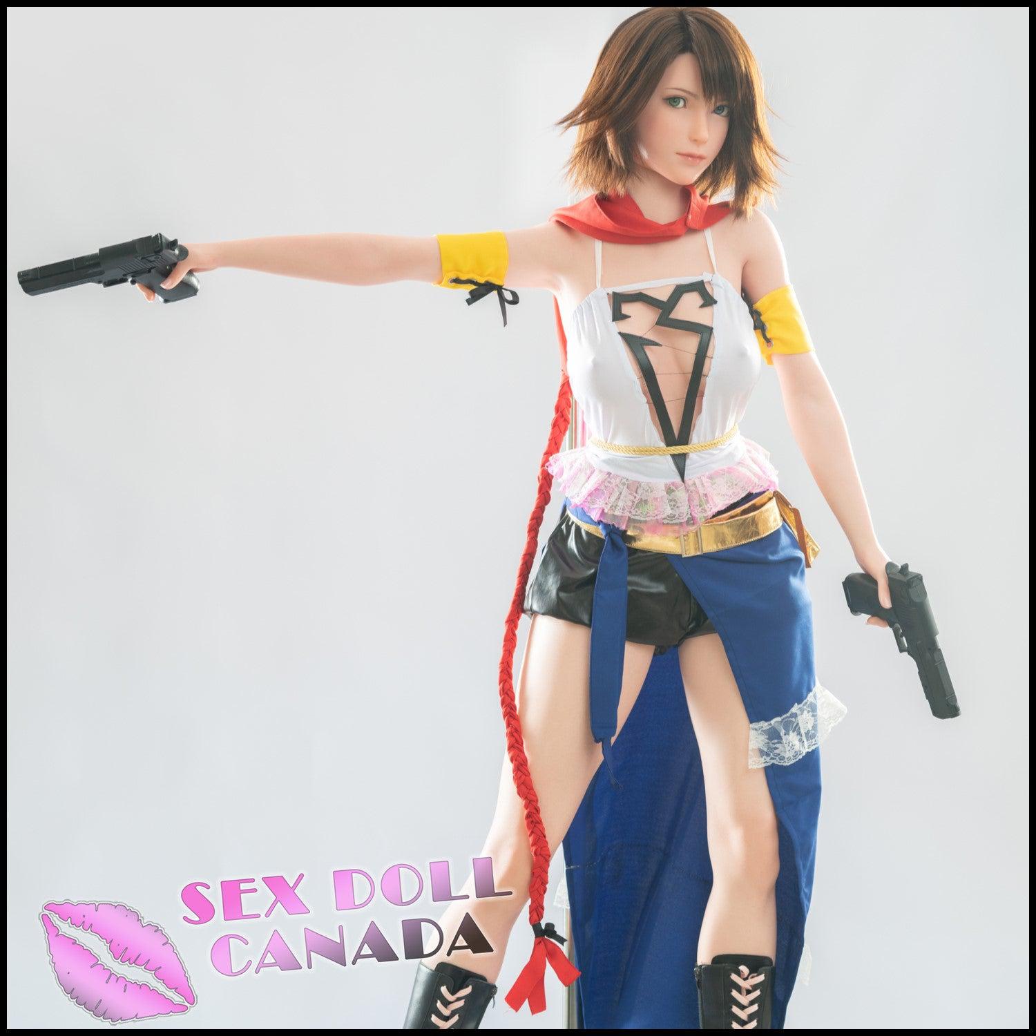 Game Lady Realistic Sex Doll Asian Japanese Chinese Brunette Hair Curvy Full Body