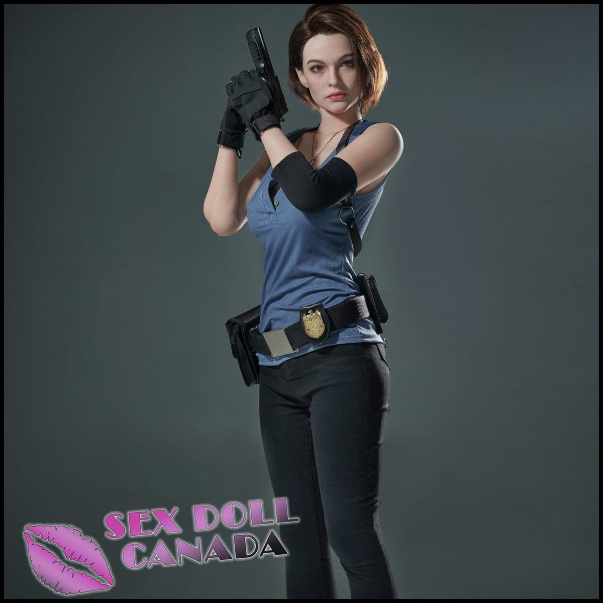 168 (5'6") D-Cup Special Agent Lady - Full Silicone - Game Lady