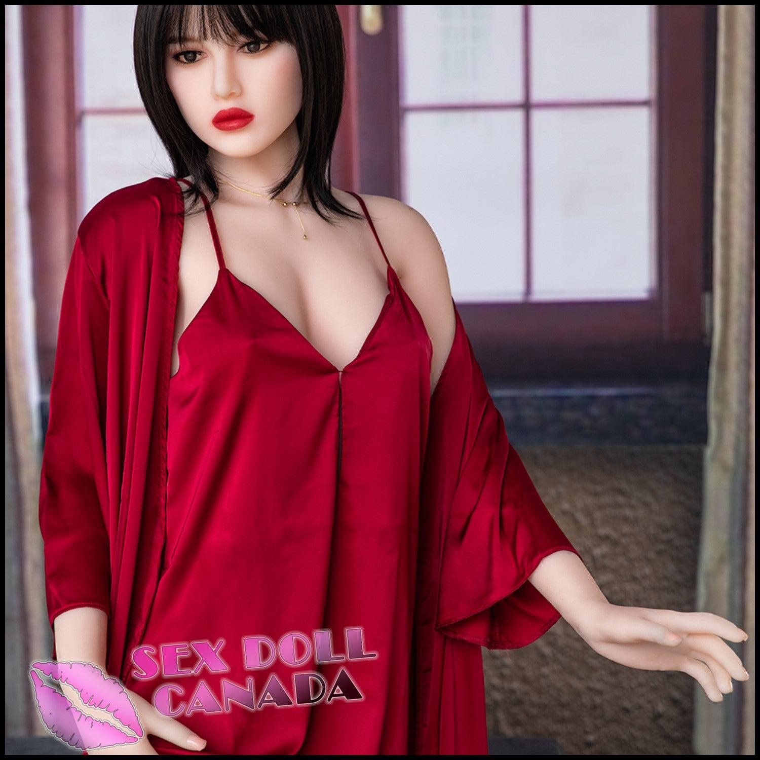 HR Doll Realistic Sex Doll Skinny Slim Black Hair Small Tits Boobs