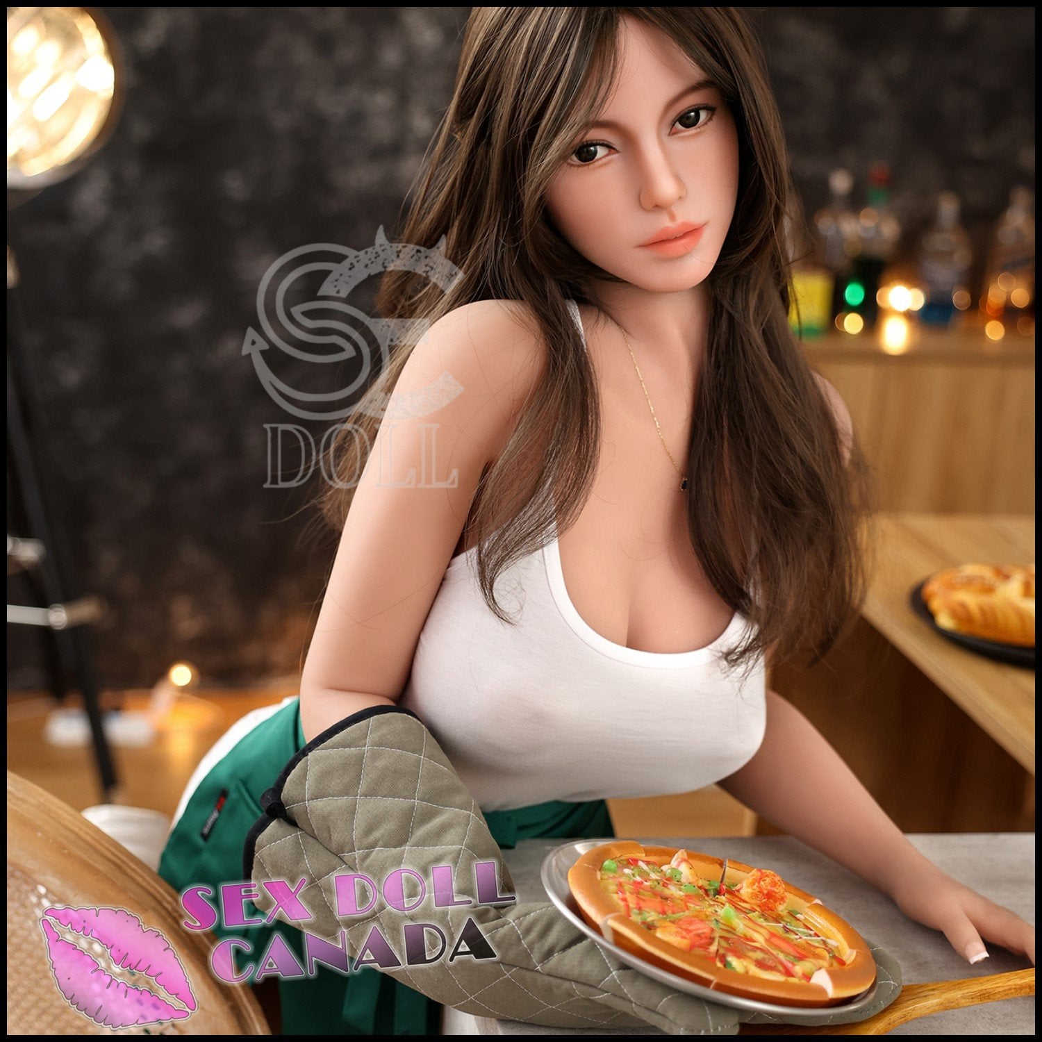 SE DOLL Realistic Sex Doll Big Tits Breasts Brunette Hair Skinny Slim