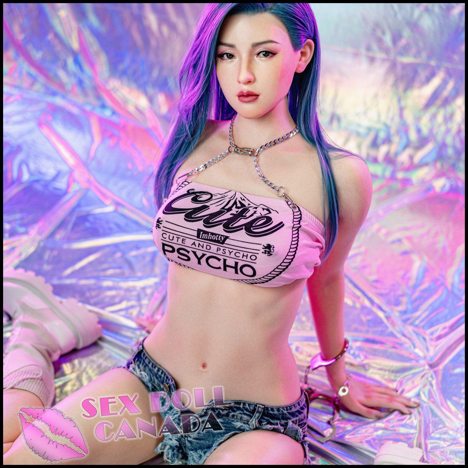 Zelex Realistic Sex Doll Blue Hair Tall Long Legs Big Tits Breasts