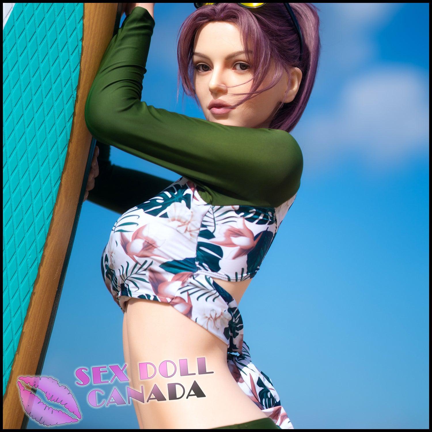 Zelex Realistic Sex Doll Tall Long Legs Big Tits Breasts Pink Purple Hair