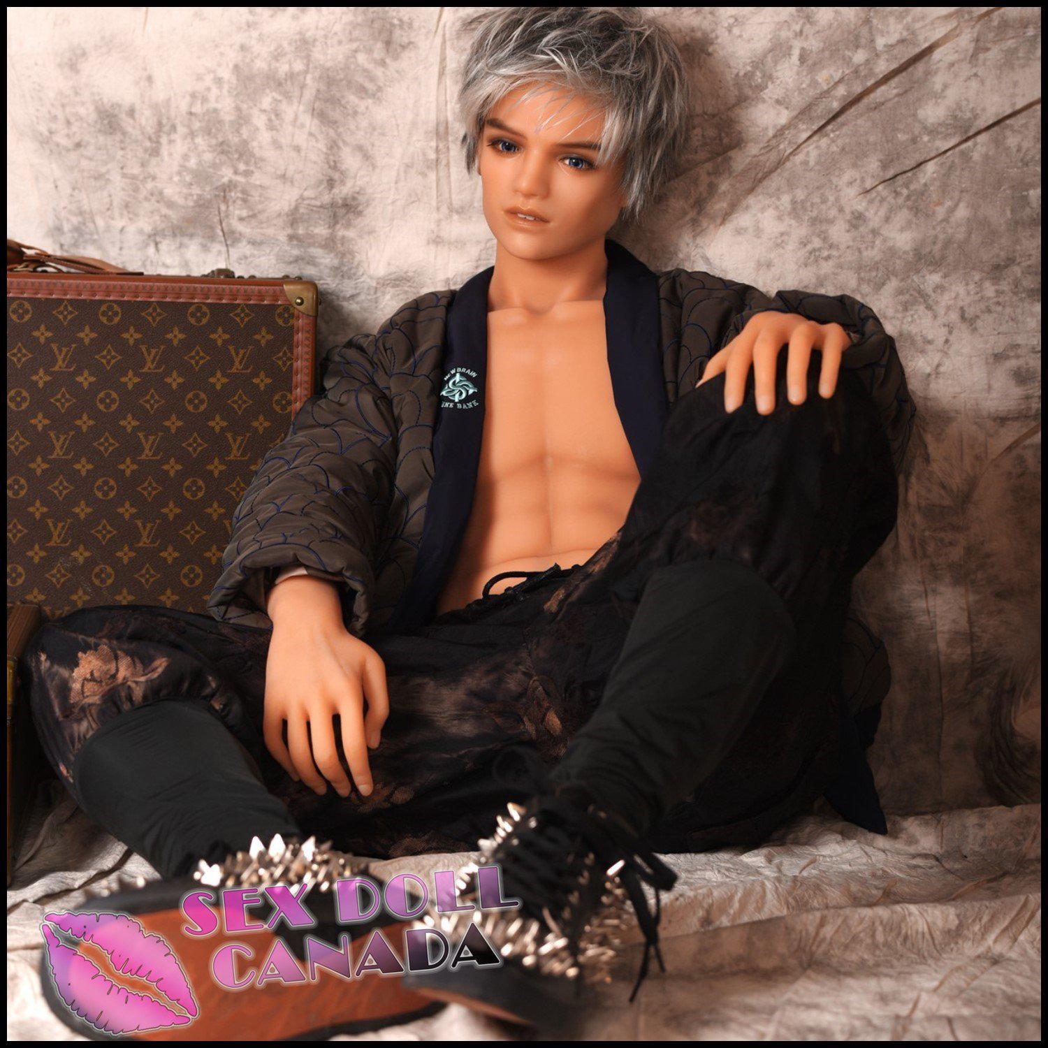 DS Realistic Sex Doll Muscular  Rough Gray  Silver  White Hair Tall  Long Legs