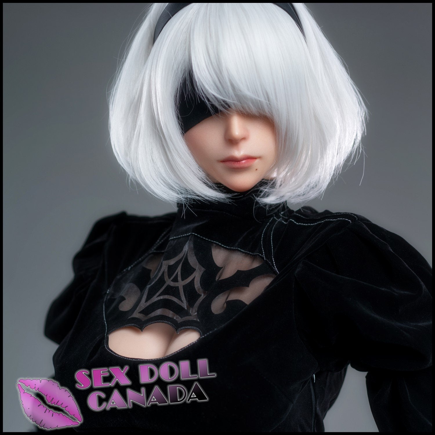 Game Lady Realistic Sex Doll Huge Tits Boobs Tall Long Legs Gray Silver White Hair