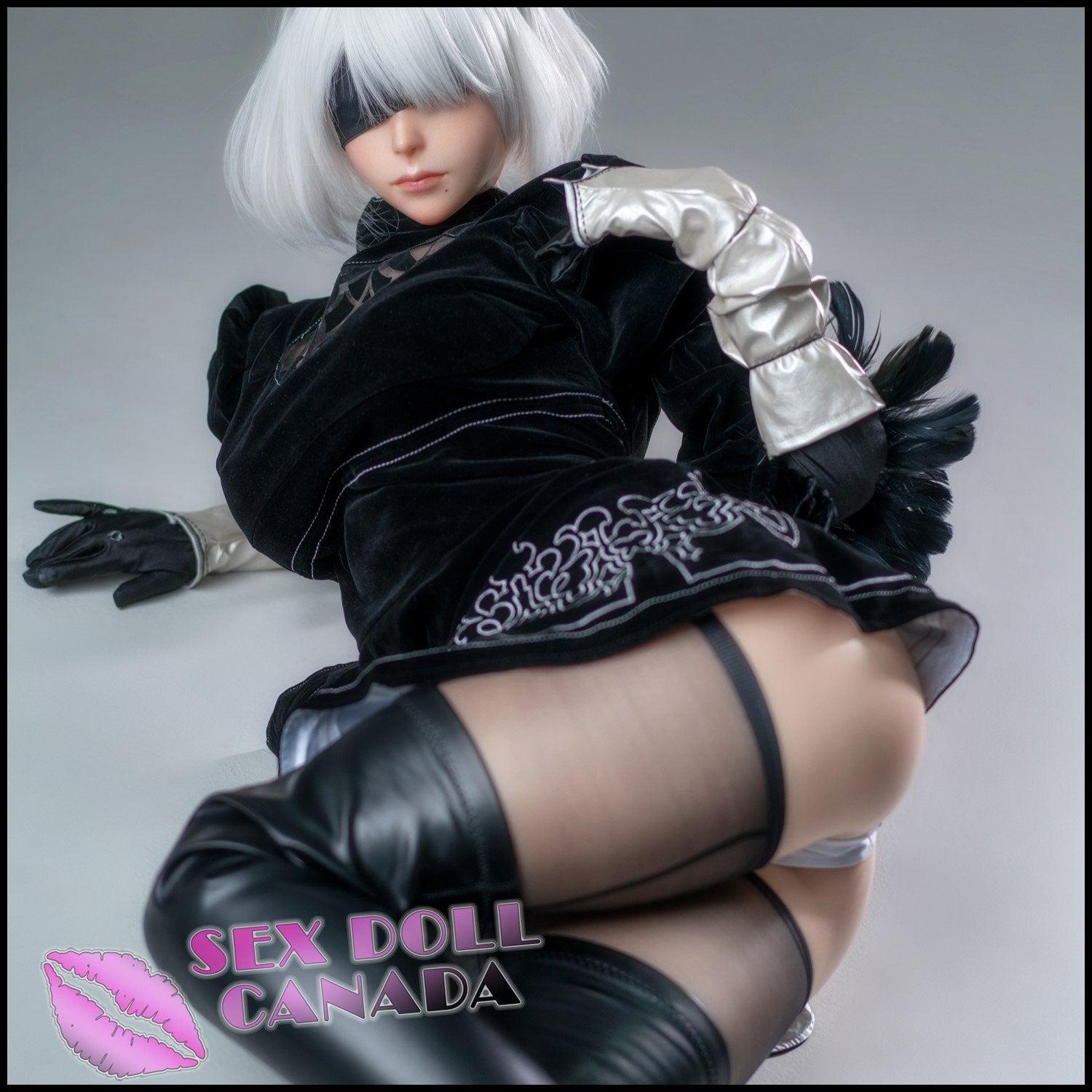 Game Lady Realistic Sex Doll Gray Silver White Hair Elf Fantasy Cosplay Tall Long Legs