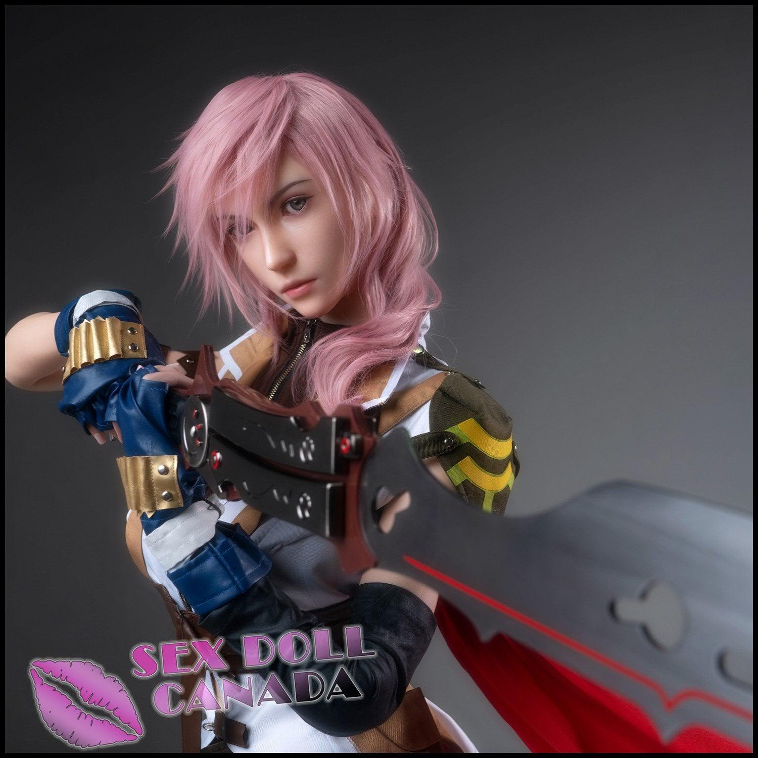 Game Lady Realistic Sex Doll Asian Japanese Chinese Pink Purple Hair Huge Tits Boobs