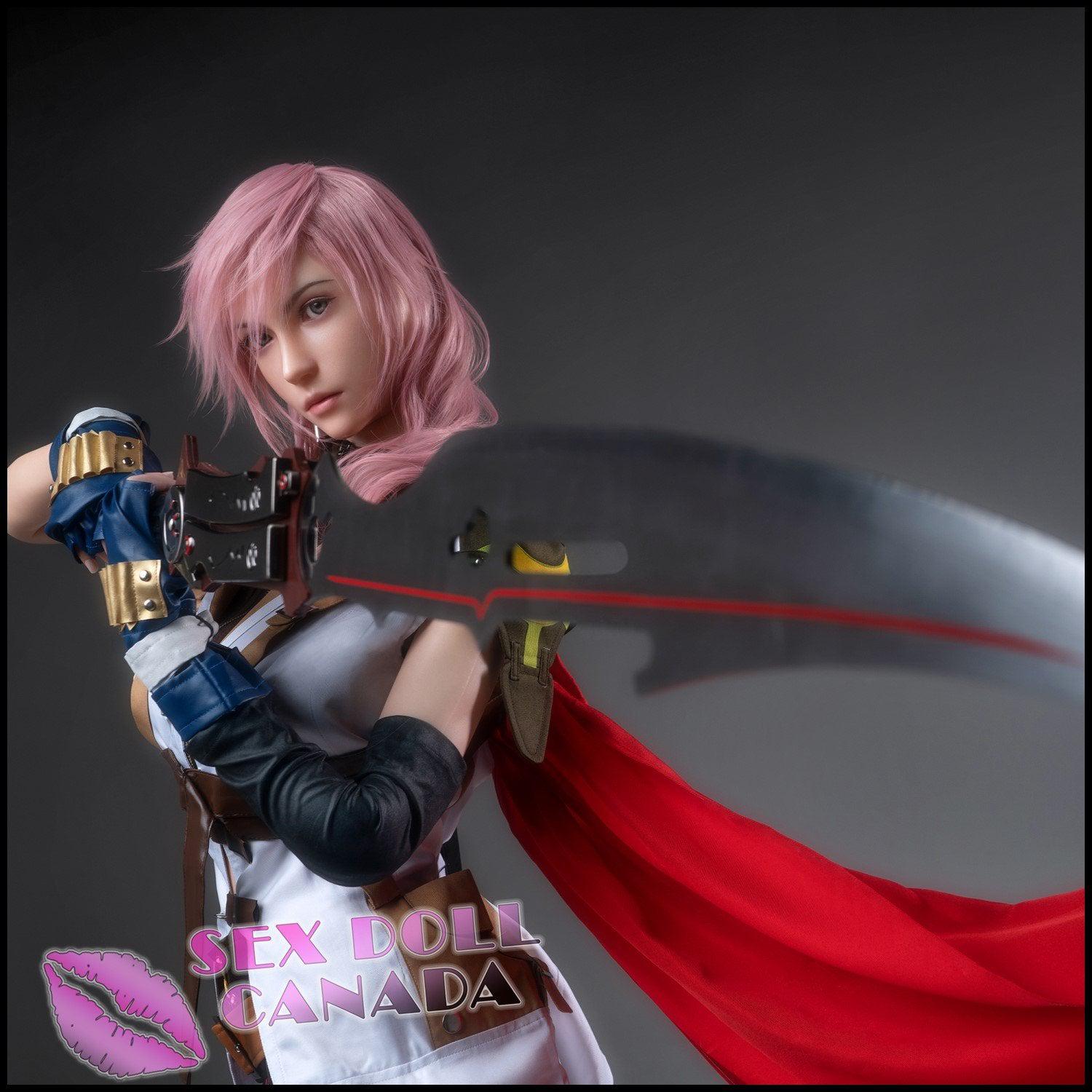 Game Lady Realistic Sex Doll Elf Fantasy Cosplay Pink Purple Hair Huge Tits Boobs