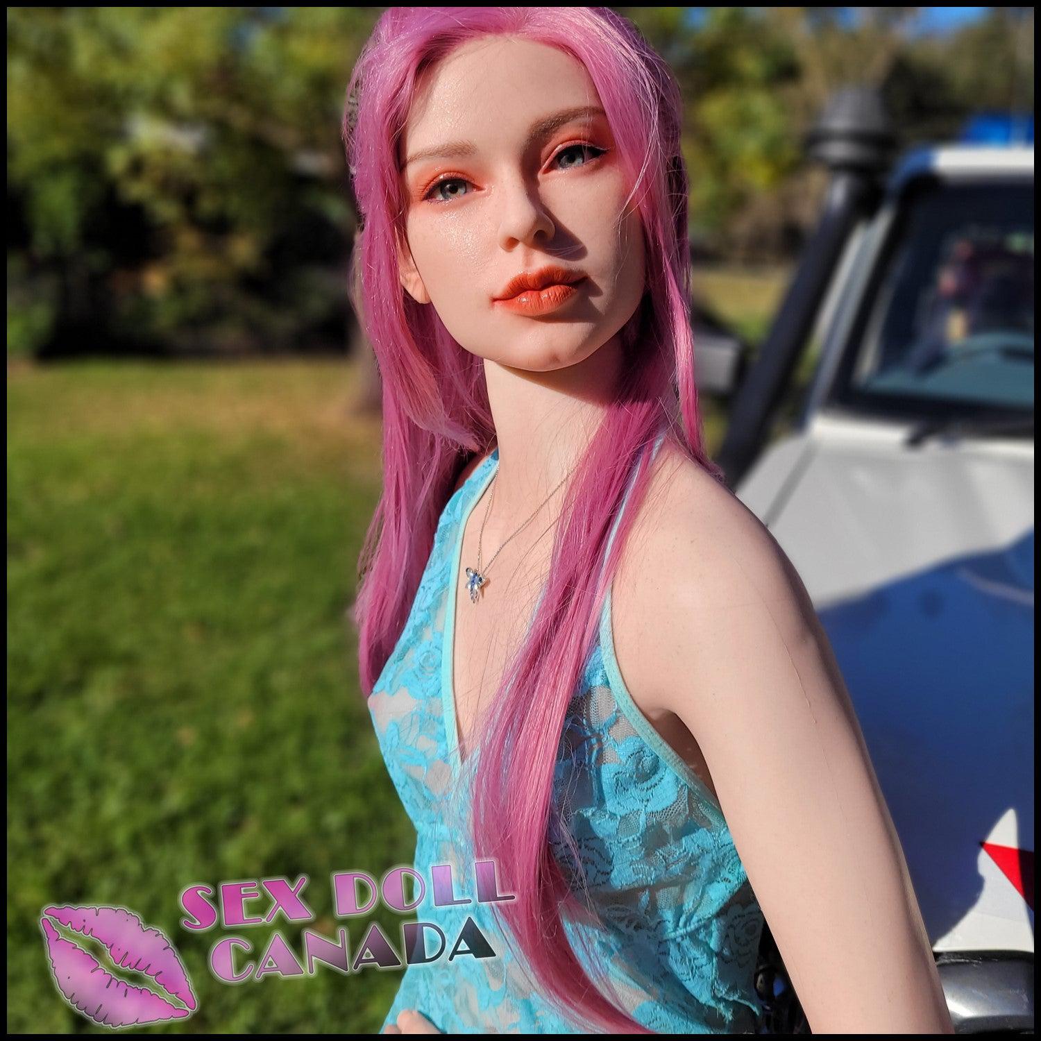 Starpery Realistic Sex Doll Pink Purple Hair Tall Long Legs Small Tits Boobs