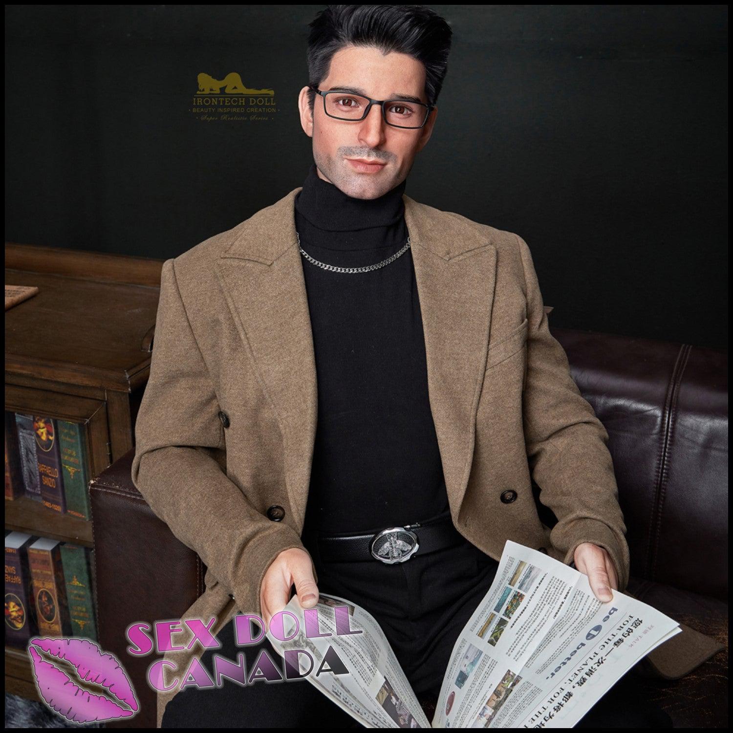 IRONTECH Realistic Sex Doll Tall Long Legs Black Hair Male,Gay